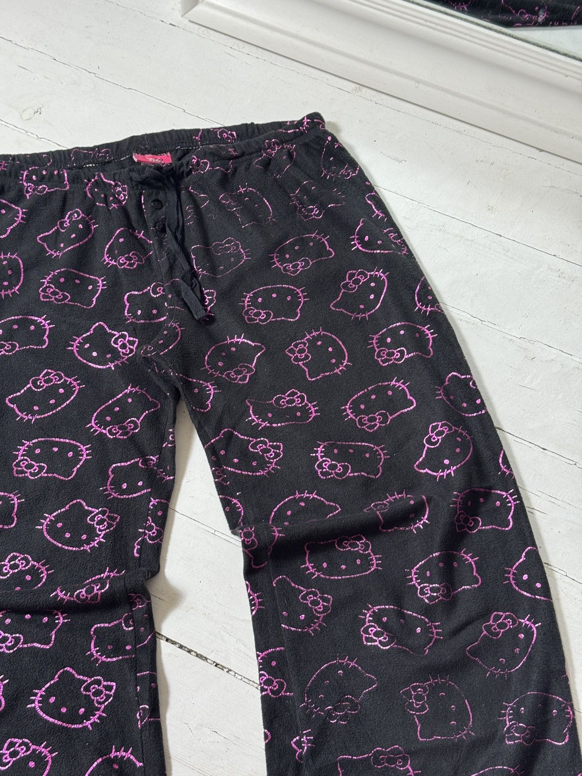 Cartoon Network VINTAGE HELLO KITTY MONOGRAM CUTE PYJAMA PANTS Size 30" / US 8 / IT 44 - 6 Thumbnail