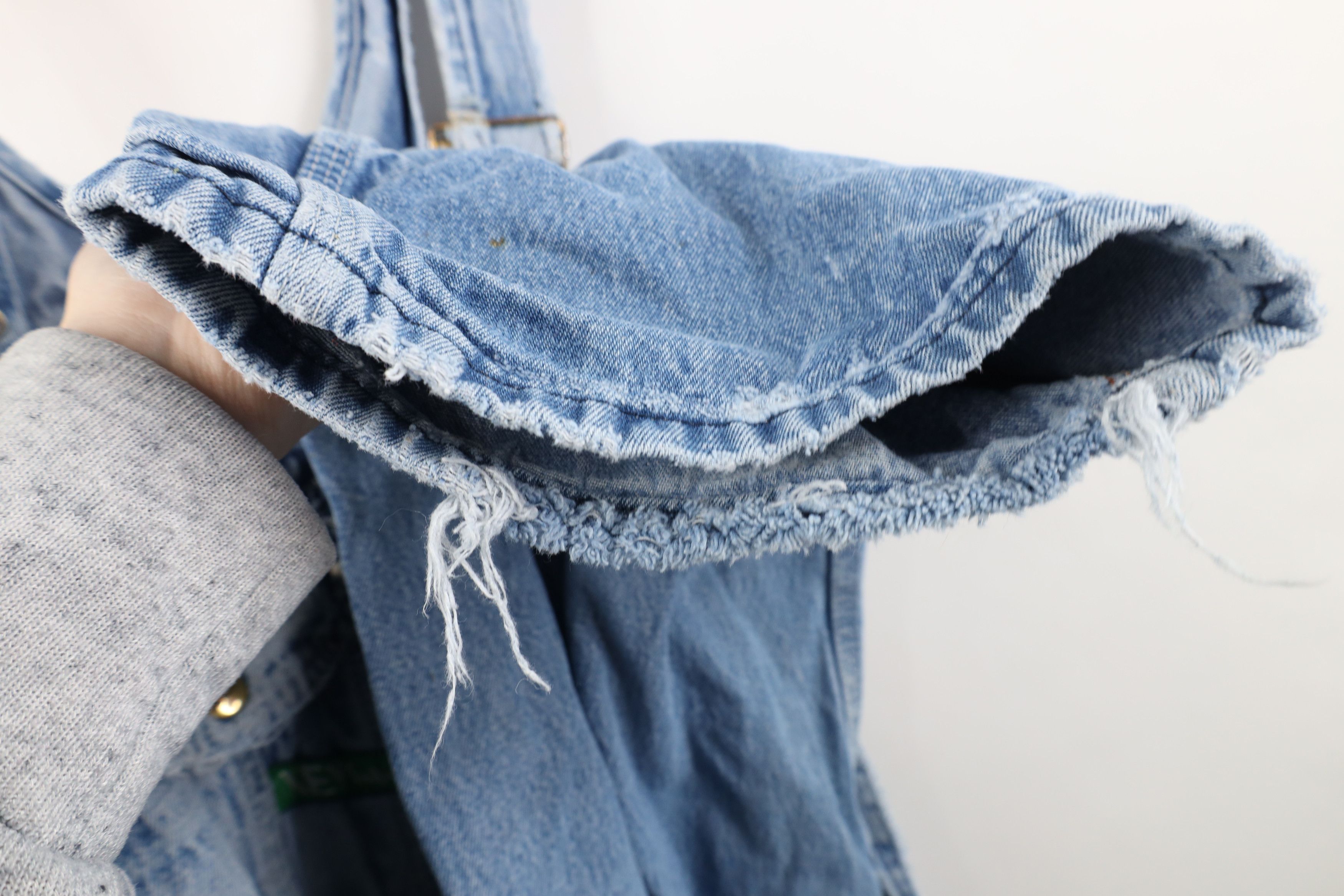 Vintage Vintage 90s Streetwear Thrashed Wide Leg Denim Jean Overalls Size US 40 / EU 56 - 5 Thumbnail