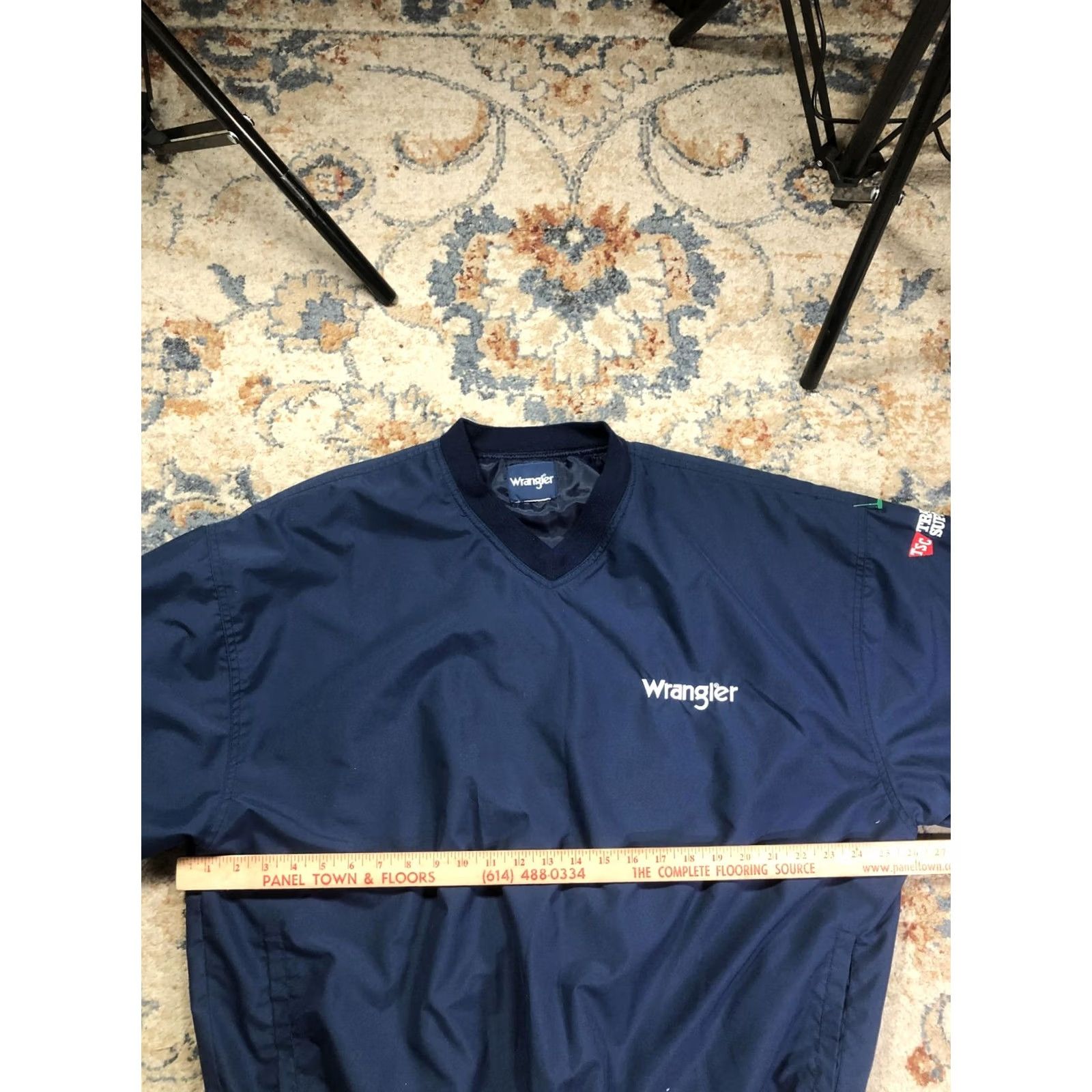 Wrangler Wrangler Jacket Mens XL Blue Pullover Windbreaker Lined Casual Workwear Elastic Waist Pockets Logo Embroidered TS Patch Vintage No Size US XL / EU 56 / 4 - 7 Thumbnail
