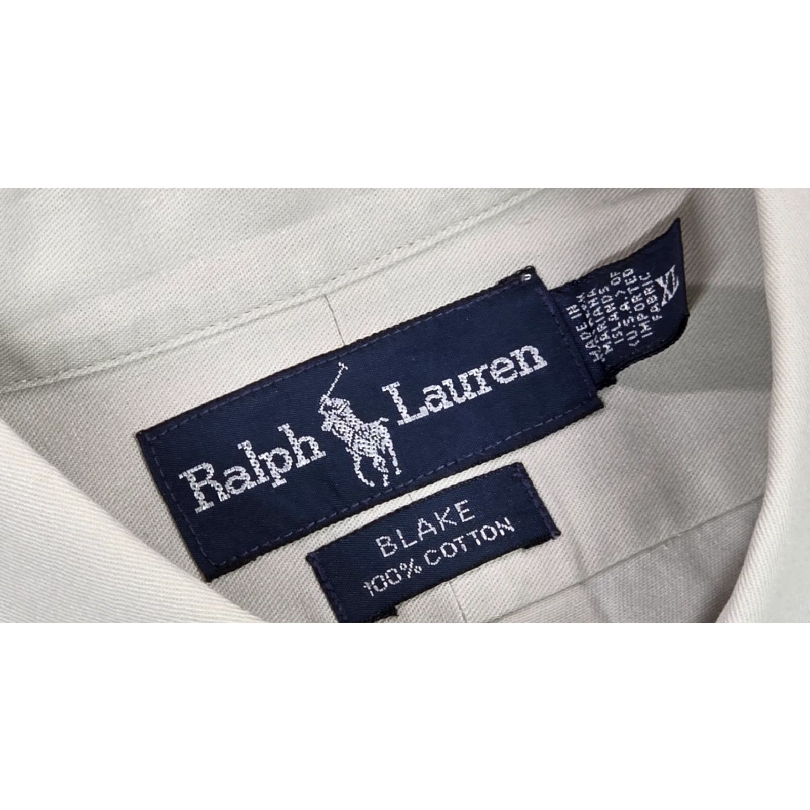 Polo Ralph Lauren VTG Polo Ralph Lauren Short Sleeve Button-Up Beige Shirt Men XL Blake Khaki Size US XL / EU 56 / 4 - 7 Thumbnail