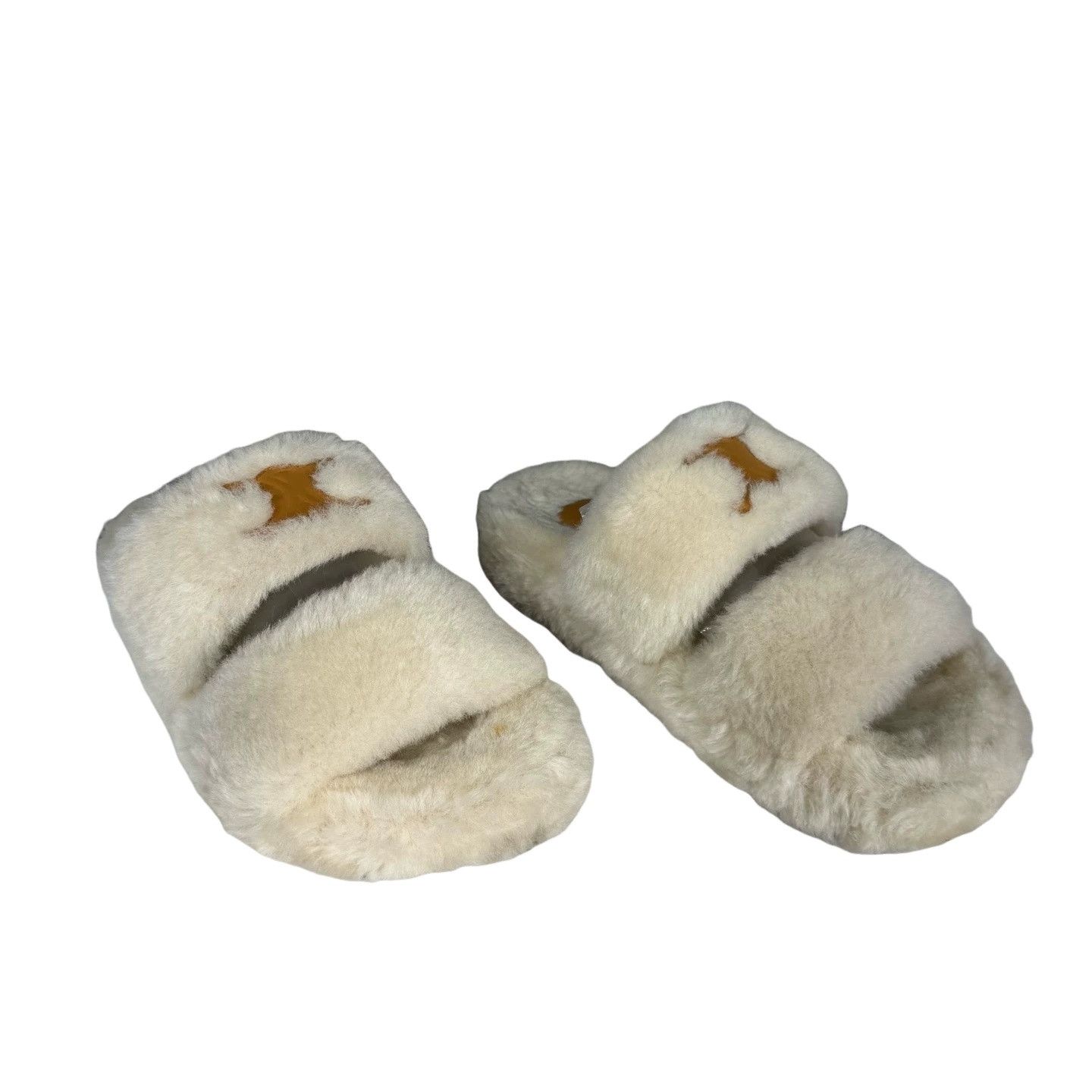 Celine Celine Triomphe Shearling Sandals Size 37 Size US 7 / IT 37 - 1 Thumbnail