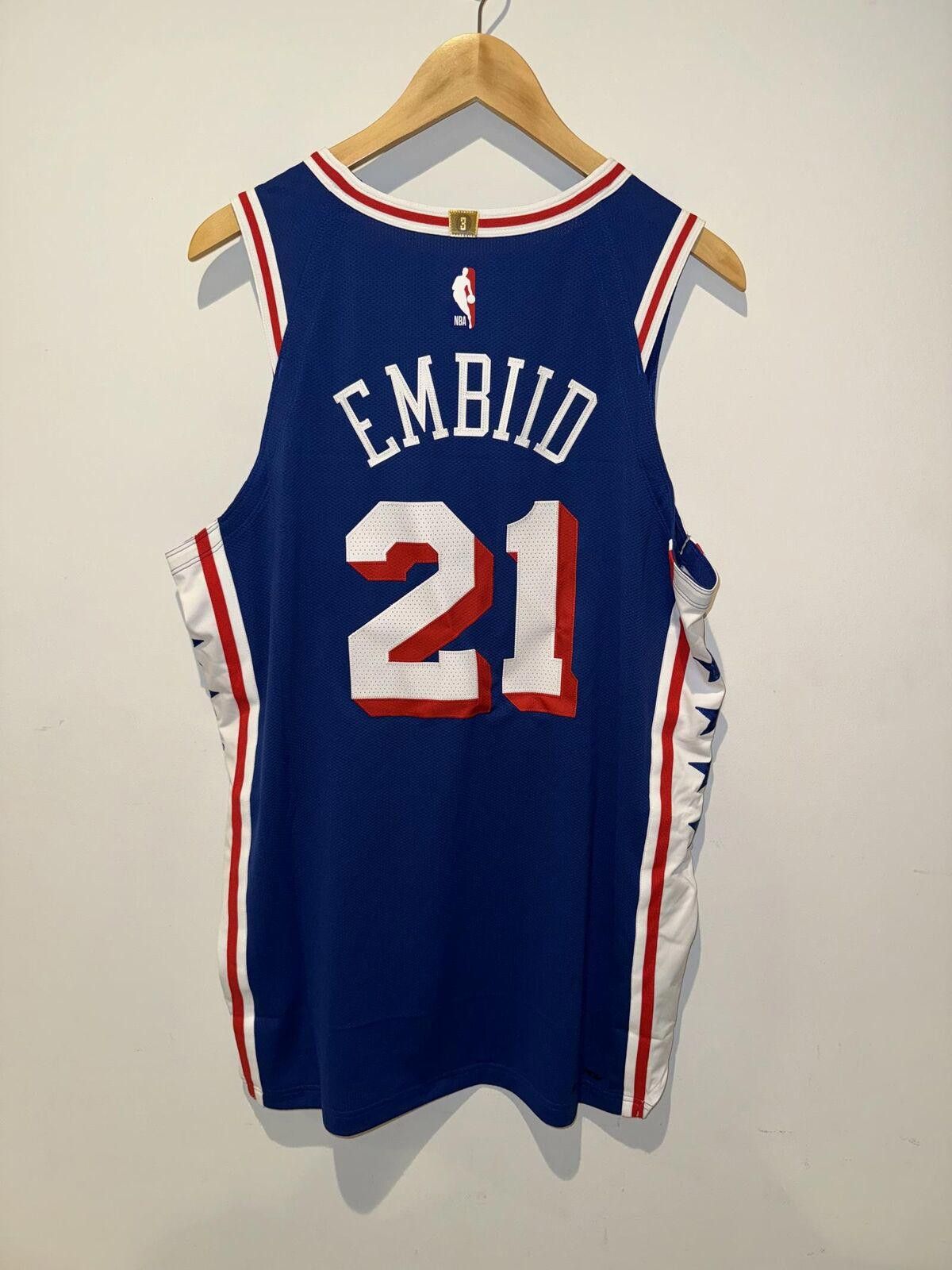 Designer Nike Philadelphia 76ers Joel Embiid Authentic Jersey Sz L 48 Size US L / EU 52-54 / 3 - 3 Thumbnail