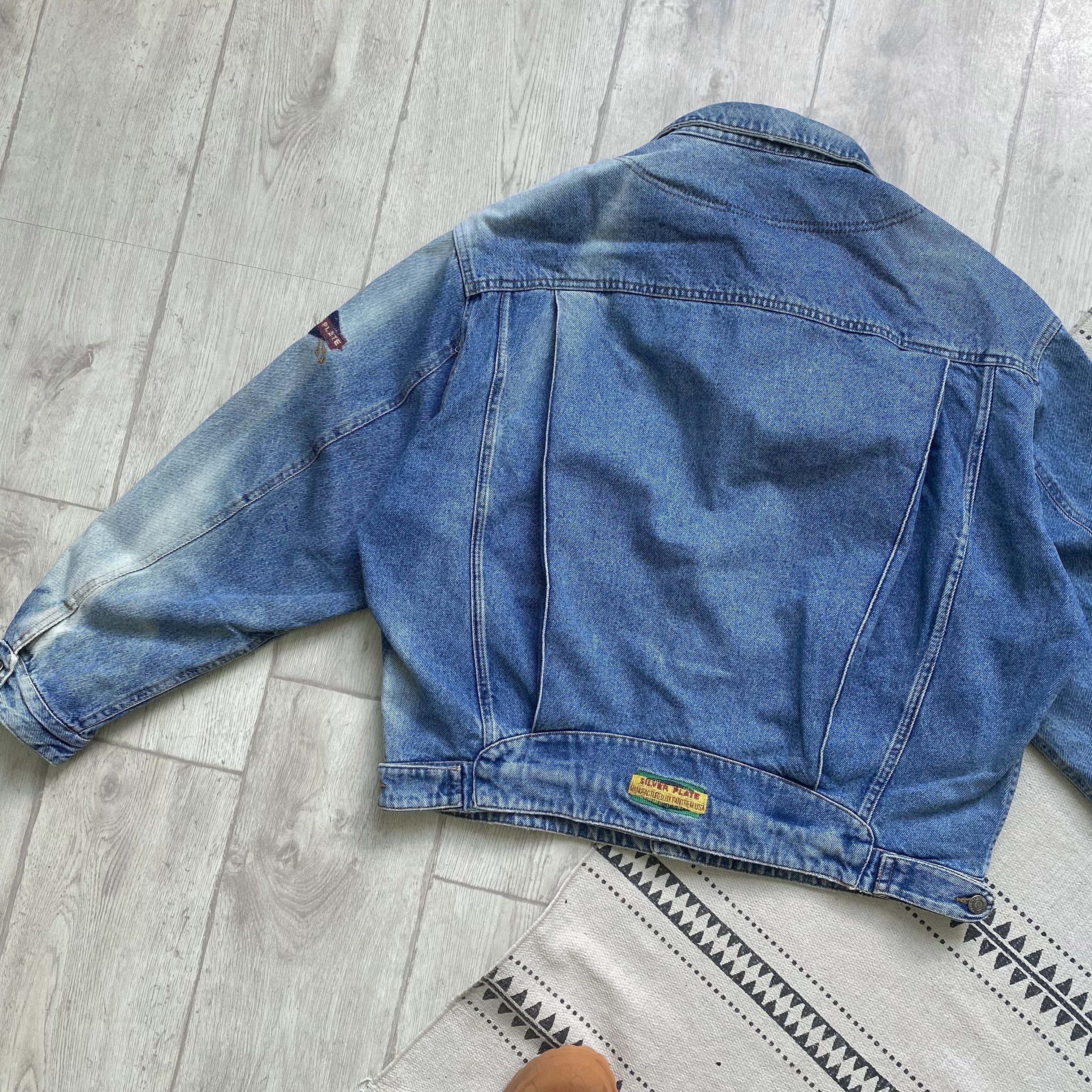 Wrangler Vintage 80s Racing Denim jacket Faded Distressed Wrangler Size US XL / EU 56 / 4 - 10 Thumbnail