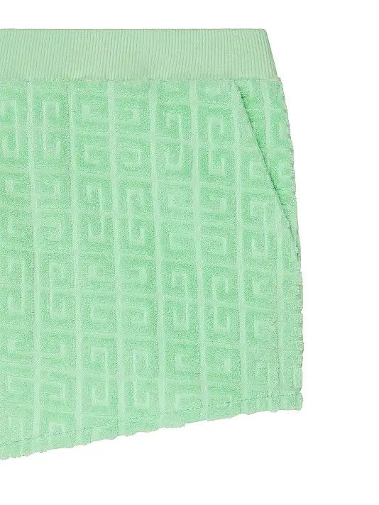 Givenchy o1srvl11e0725 Plage Mini Shorts in 4G Cotton in Green Size 27" / US 4 / IT 40 - 2 Thumbnail