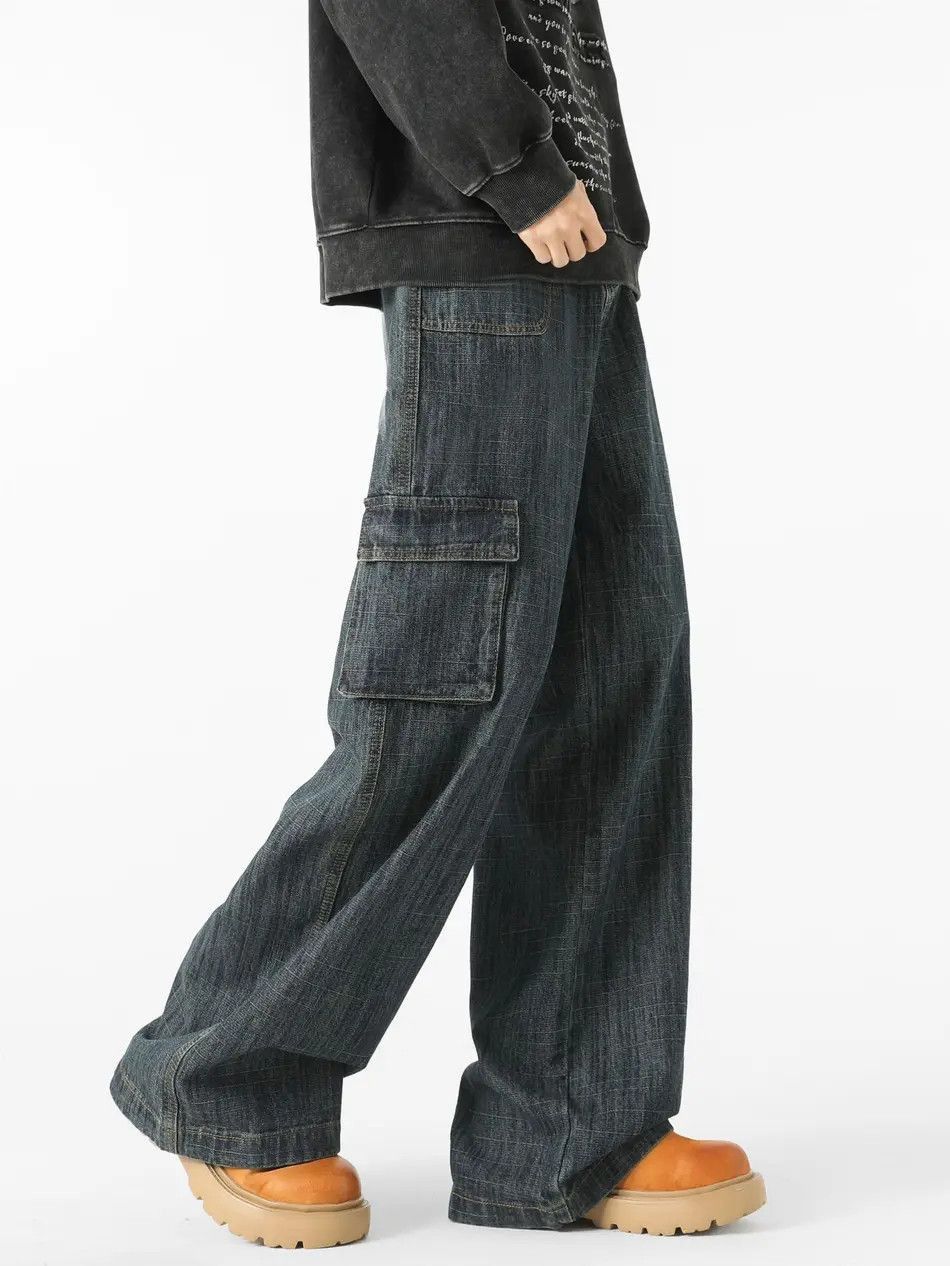 Japanese Brand Retro loose wide leg pocket jeans Size US 32 / EU 48 - 4 Thumbnail
