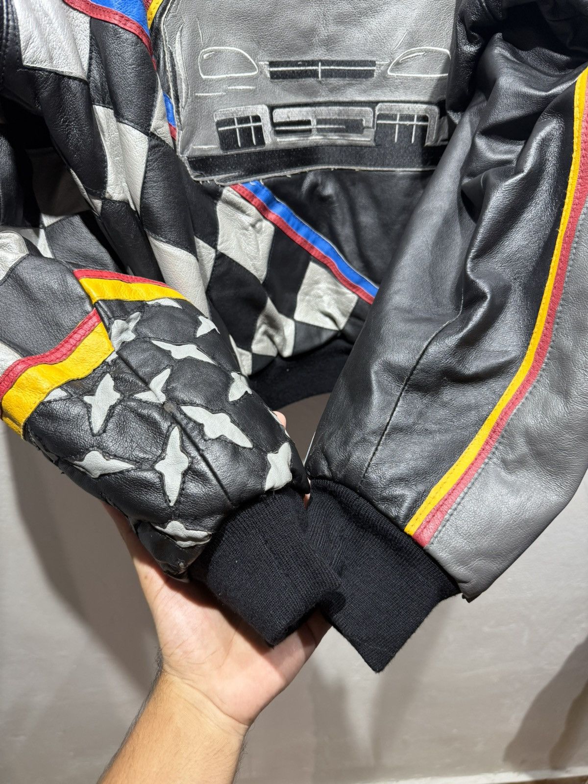 Jeff Hamilton Vintage Jeff Hamilton Nascar Leather jacket Size US L / EU 52-54 / 3 - 16 Thumbnail