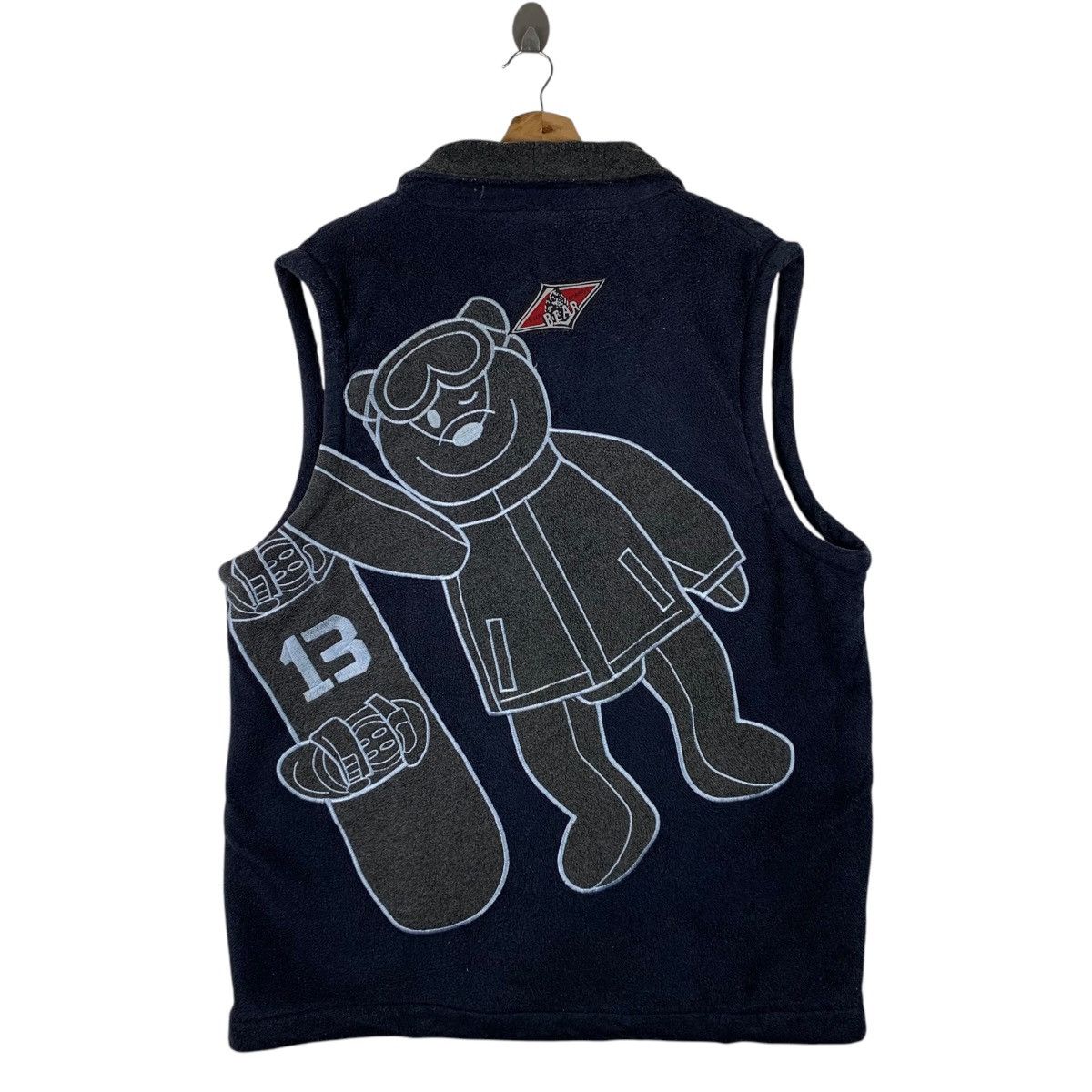Vintage Vintage BEAR USA Surfboard Big Logo Vest Jacket Sleeveless Size US XL / EU 56 / 4 - 2 Thumbnail