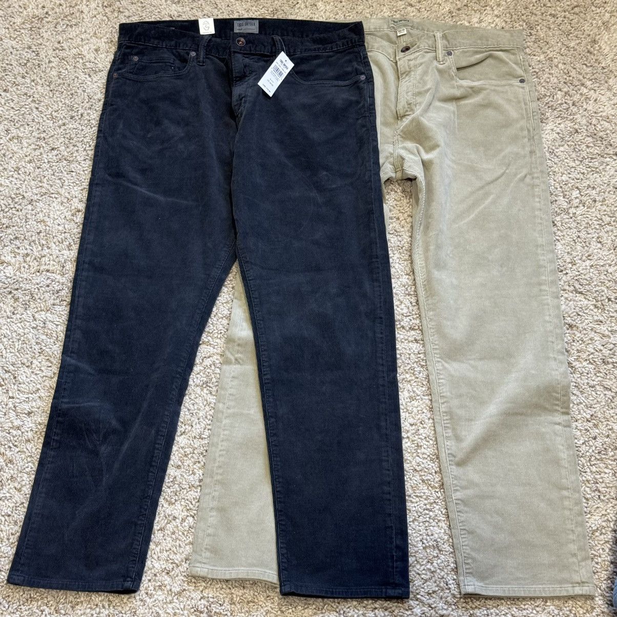 Todd Snyder Todd Snyder Corduroy Pants Slim Fit 34 x 30 Navy Tan $178 Size US 34 / EU 50 - 5 Thumbnail