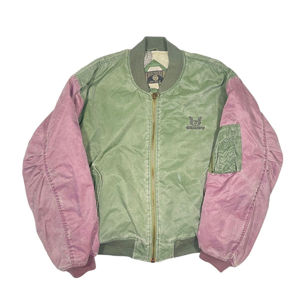 Vintage Vintage 1980s Backfire Embroidered Back Hit Nylon Bomber Size US L / EU 52-54 / 3 - 2 Thumbnail