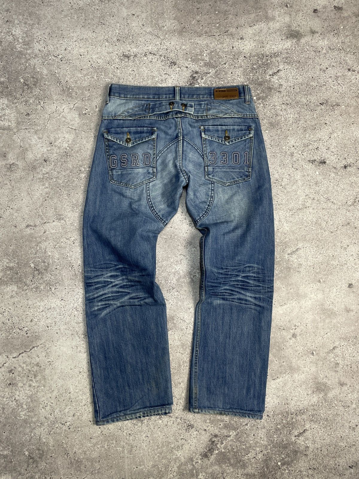 G-Star × Vintage Vintage Y2K G Star Raw Distressed Cargo Jeans Pants Size US 32 / EU 48 - 3 Thumbnail