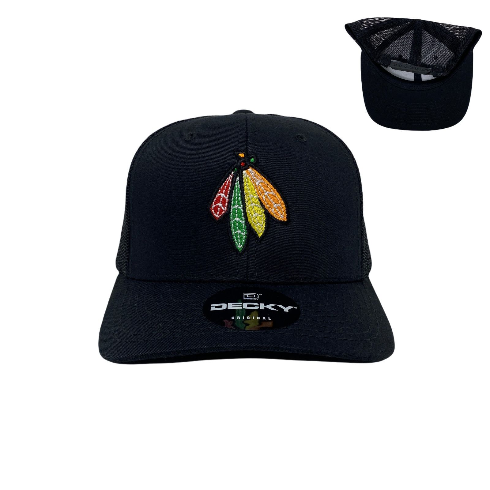 Other Indian Feather Bundle Trucker Hat in Black Size ONE SIZE - 1 Thumbnail