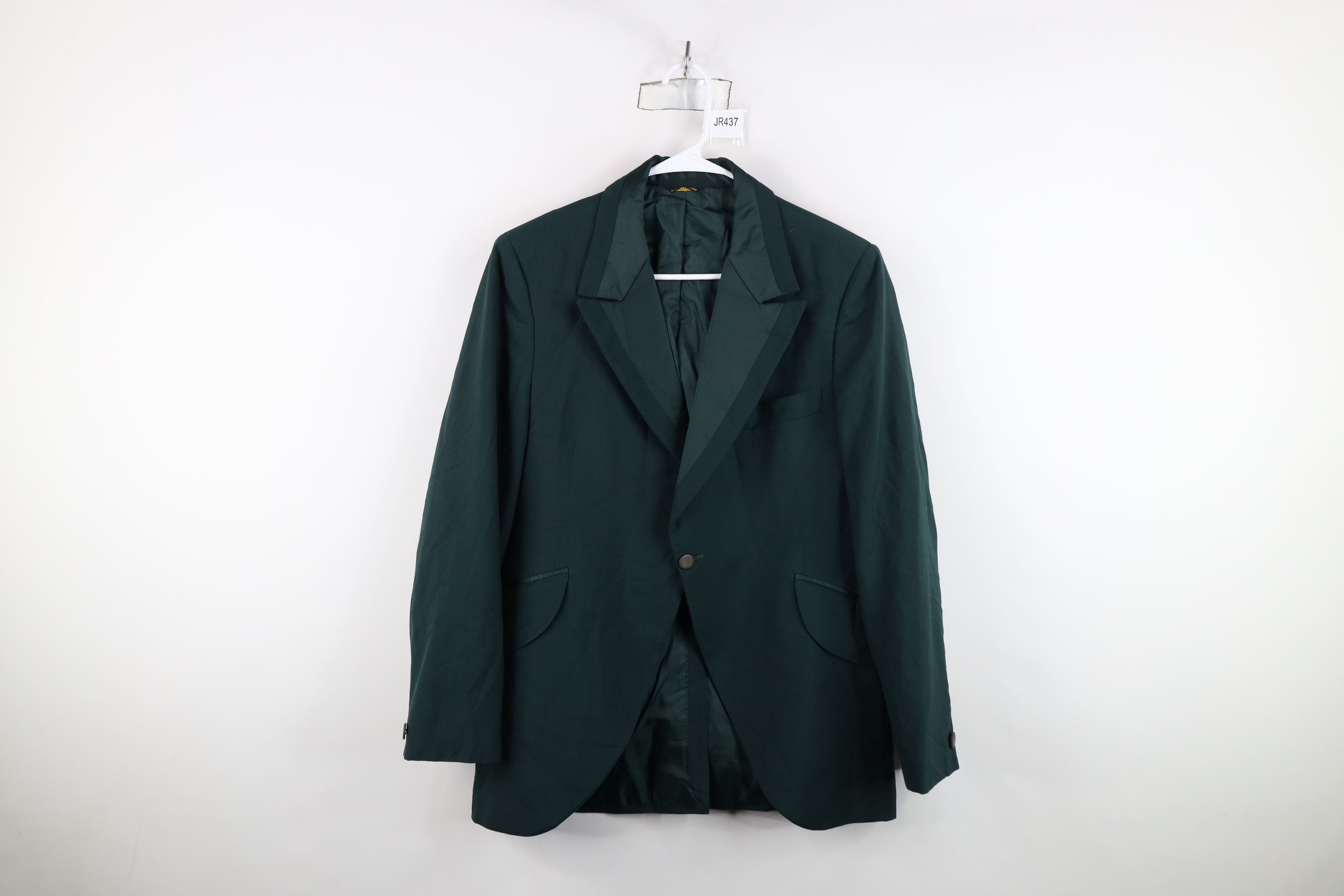 Vintage Vintage 50s Rockabilly Smoking Prom Tuxedo Jacket Green USA Size US XL / EU 56 / 4 - 1 Thumbnail