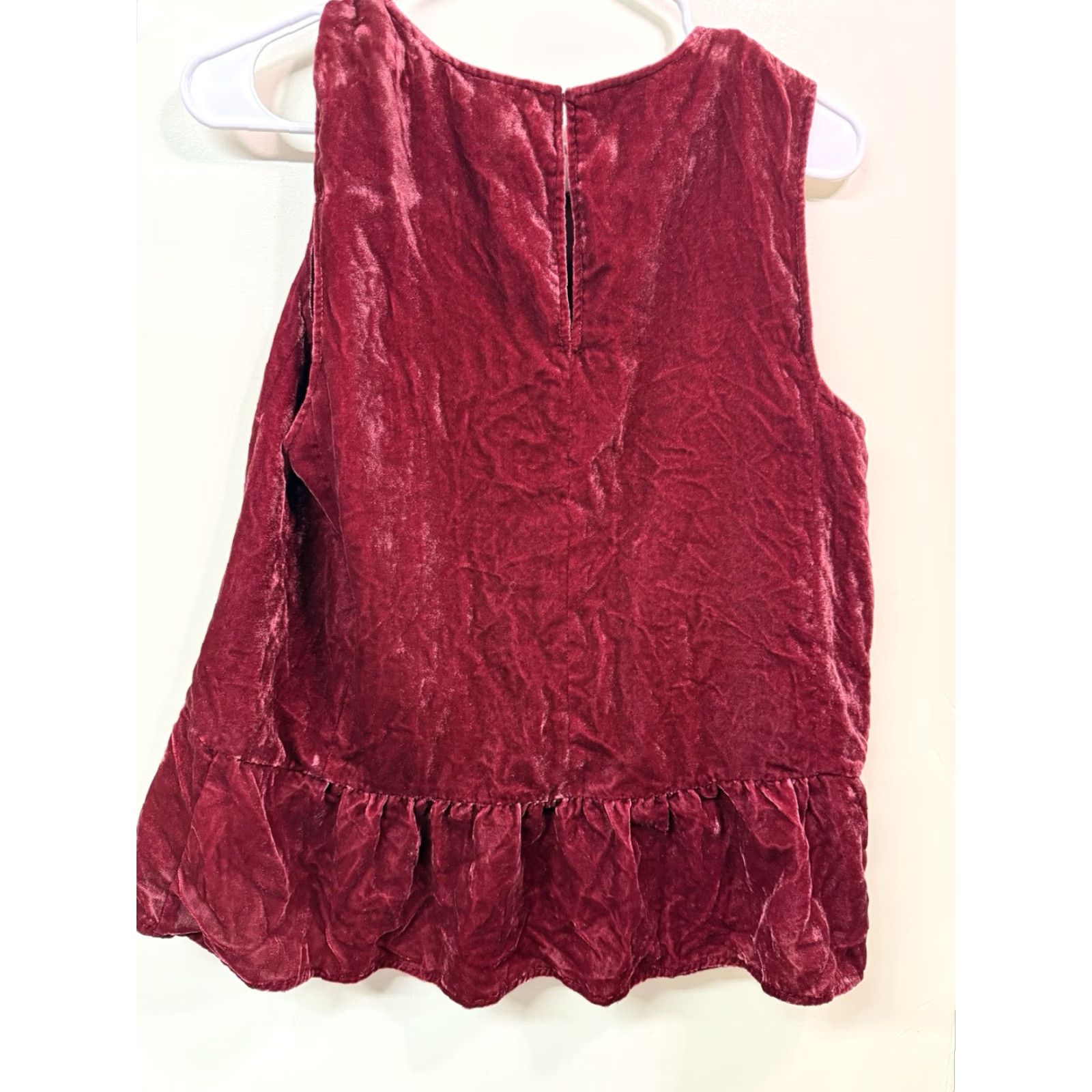 J.Crew J. Crew Velvet Sleeveless Top Burgundy Women's Size 10 Ring Round Neck Tank Lined Party/Cocktail Casual Holiday Basic Size L / US 10 / IT 46 - 4 Thumbnail