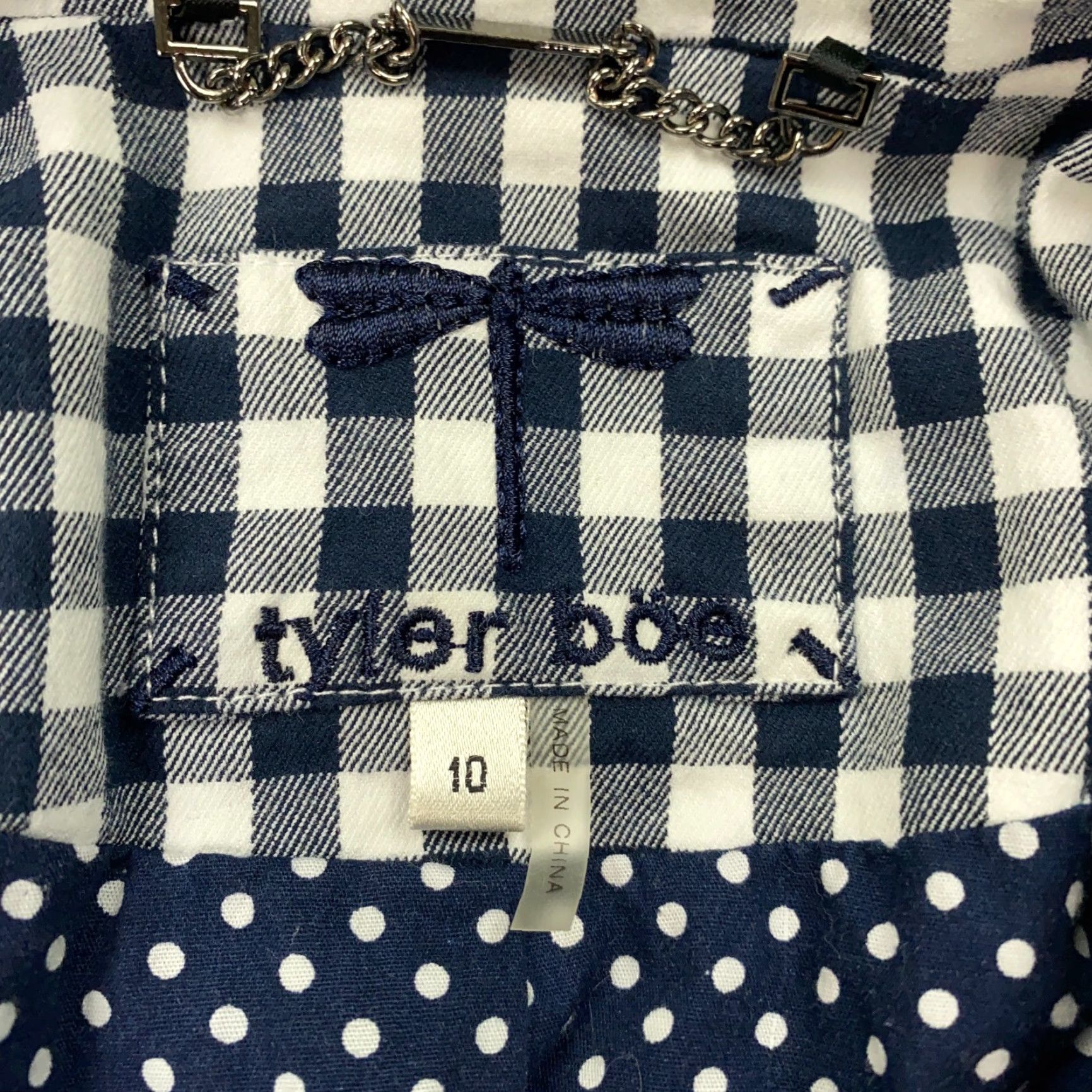 Vintage Tyler Boe Jacket Womens Size 10 Blue White Check Gingham Plaid Lined Stretch Size L / US 10 / IT 46 - 7 Thumbnail
