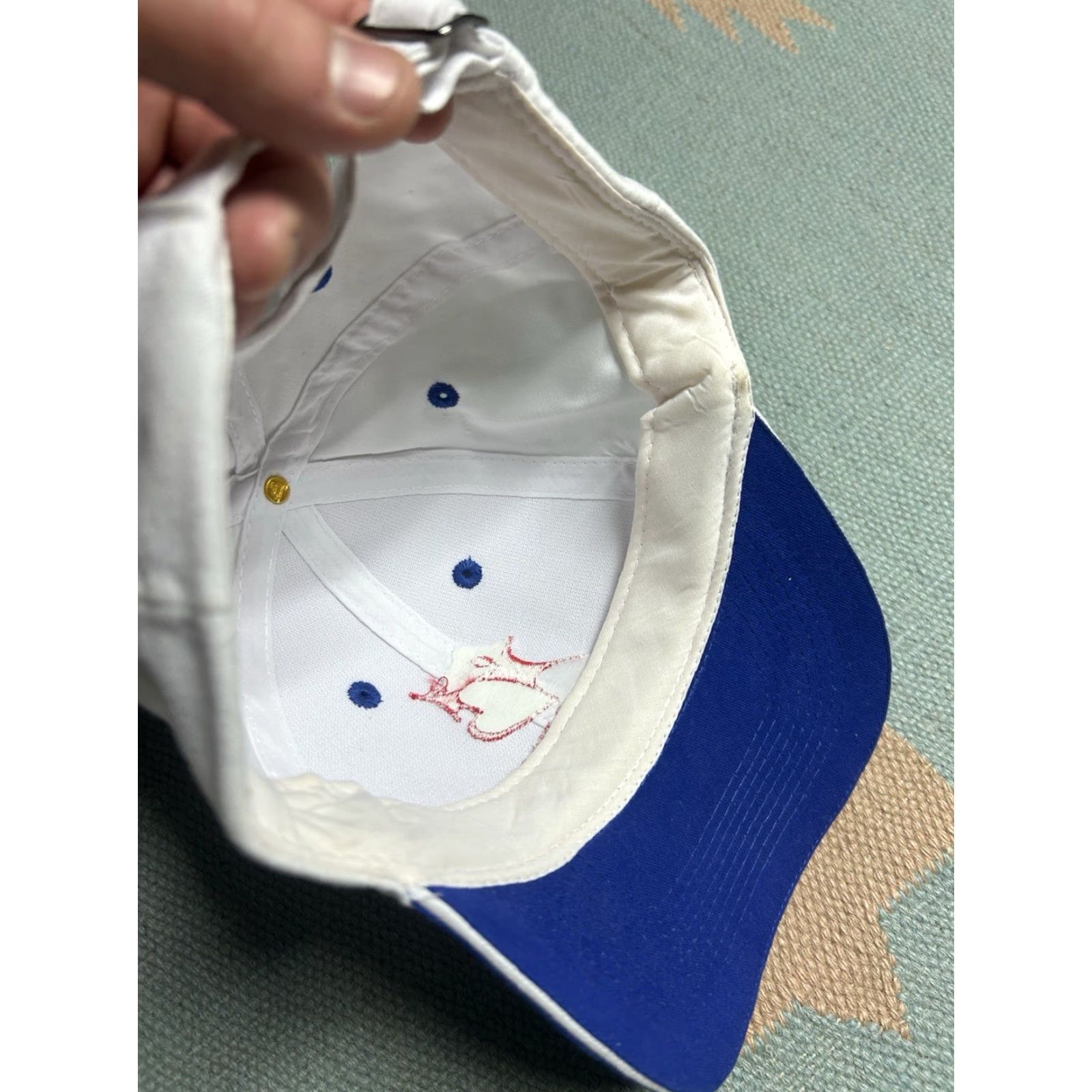 Vintage VINTAGE White Blue Adjustable Big Brothers Big Sisters Program Baseball Cap Hat Men Size ONE SIZE - 6 Thumbnail