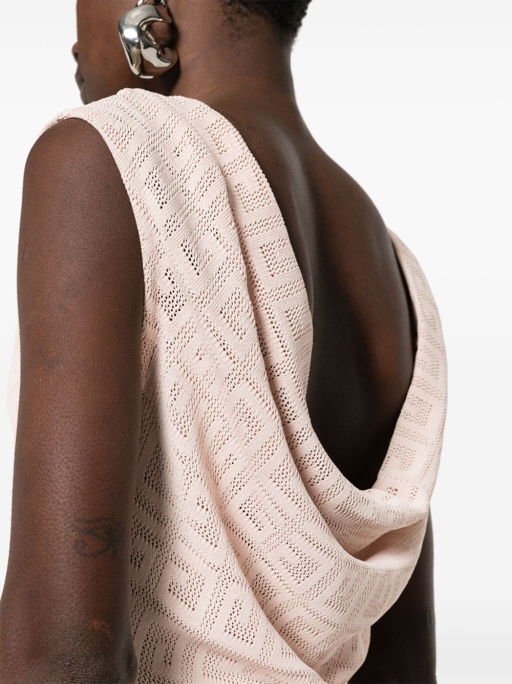 Givenchy o1srvl11e0125 4G-Patterned Midi Dress in Beige Size M / US 6-8 / IT 42-44 - 5 Thumbnail
