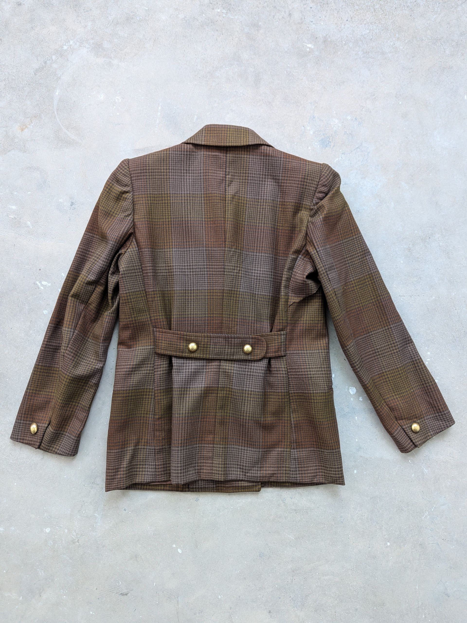 Designer × Yves Saint Laurent Vintage Yves Saint Laurent Wool Blazer Checkered Size M / US 6-8 / IT 42-44 - 16 Thumbnail