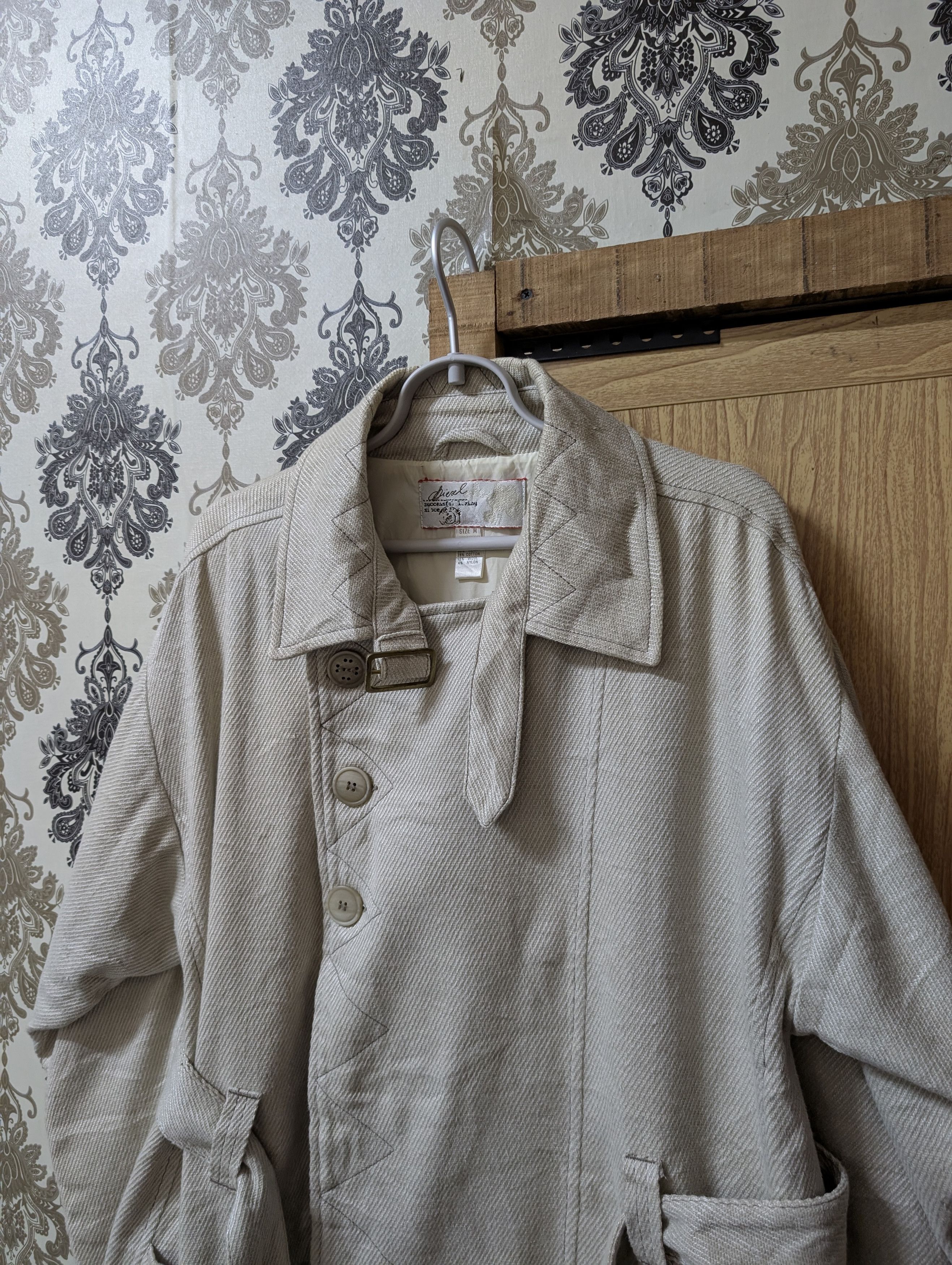 Diesel Vintage Diesel Artisanal Cotton Belted Jacket Wrap Coat Size M / US 6-8 / IT 42-44 - 4 Thumbnail
