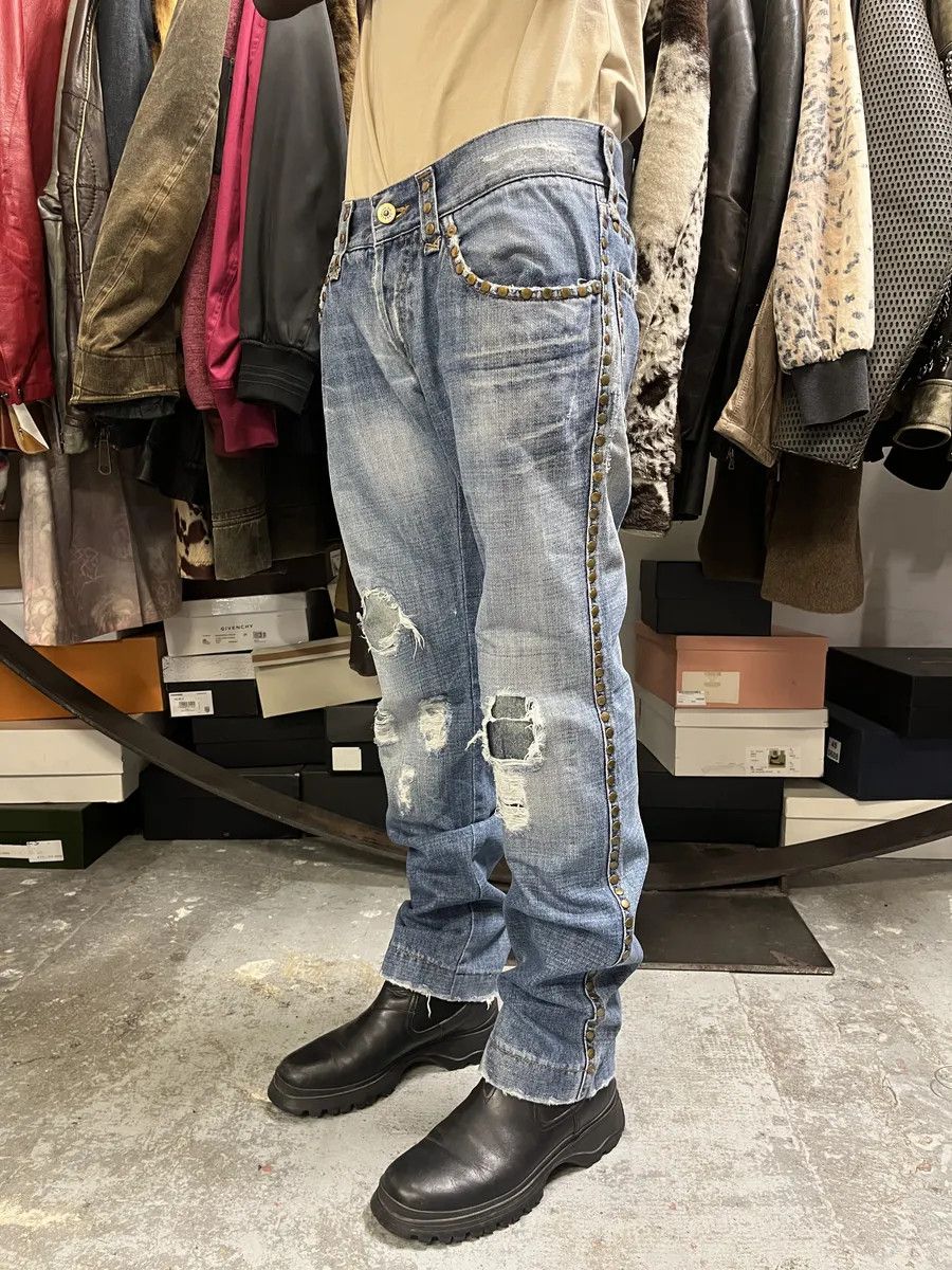 Dolce & Gabbana SS2006 Dolce & Gabbana Studded Blue Denim Jeans Size US 30 / EU 46 - 4 Thumbnail