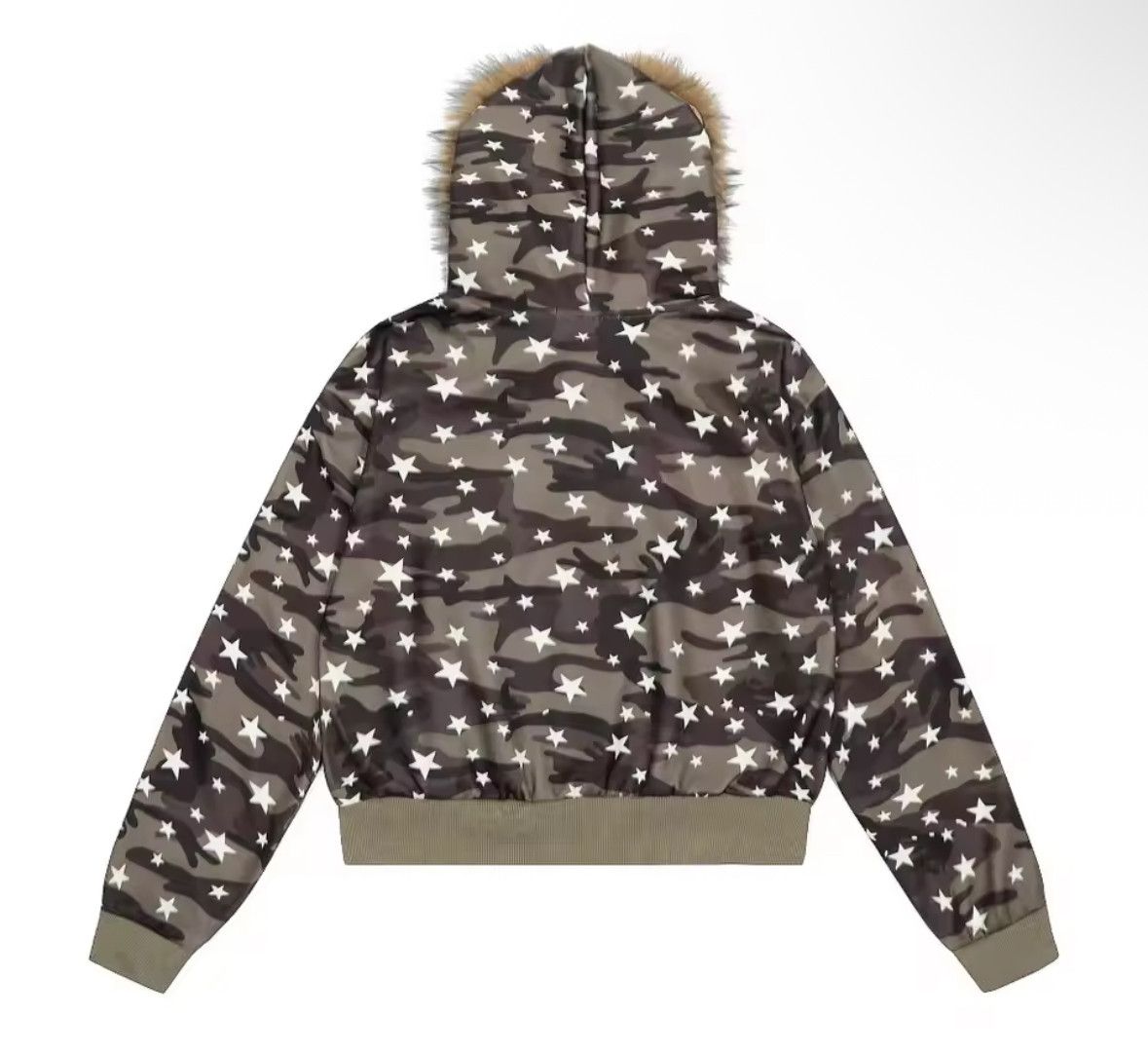 Other High Street Retro Punk Camo Flag Star Fur Hoodie Size US L / EU 52-54 / 3 - 2 Thumbnail