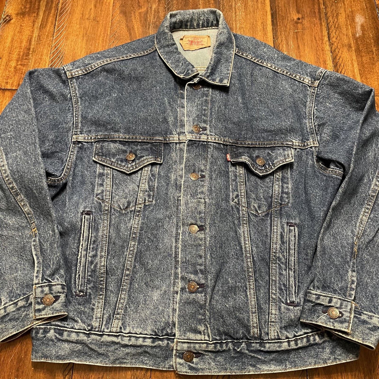 Levi's Vtg Levis Jacket Mens L Acid Wash Denim Trucker Made USA 90s Size US L / EU 52-54 / 3 - 4 Thumbnail