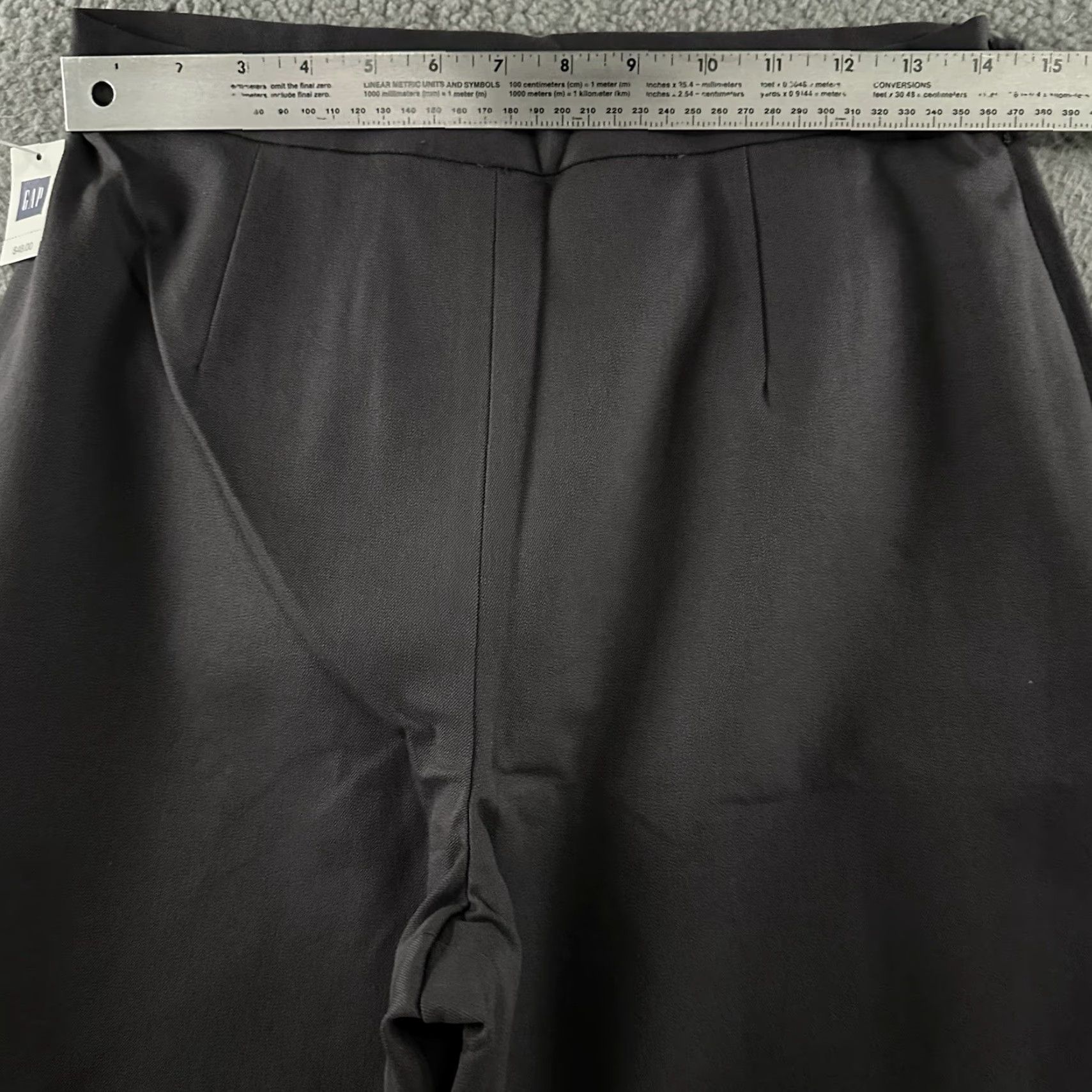 Gap Gap Womens Pants Size 12 Gray High Rise Side Zip Stretch Cotton Blend Size 28" / US 6 / IT 42 - 6 Thumbnail