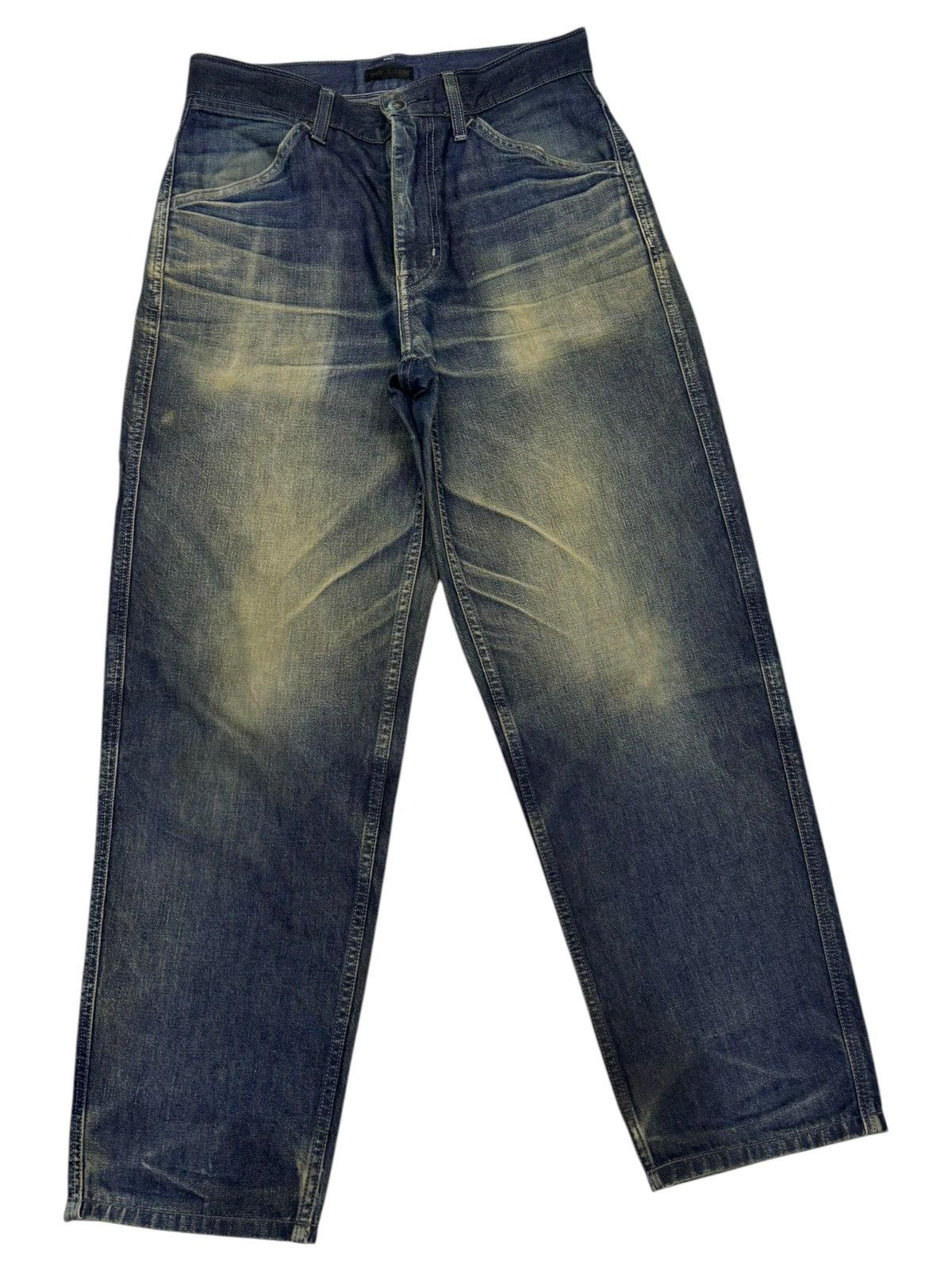 Kapital UNIQLO RUSTY MUD WASH WIDE LOOSE DISTRESSED DENIM JEANS Size US 28 / EU 44 - 3 Thumbnail