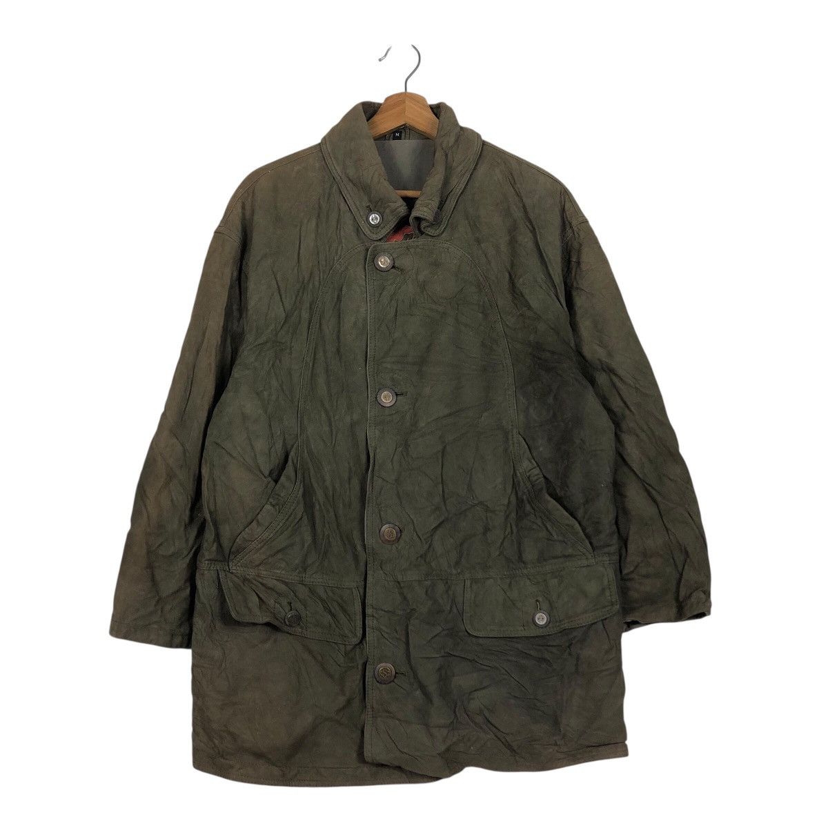 Japanese Brand 📌Vintage Work Leather Jacket Unbranded Issey Miyake Size US M / EU 48-50 / 2 - 2 Thumbnail