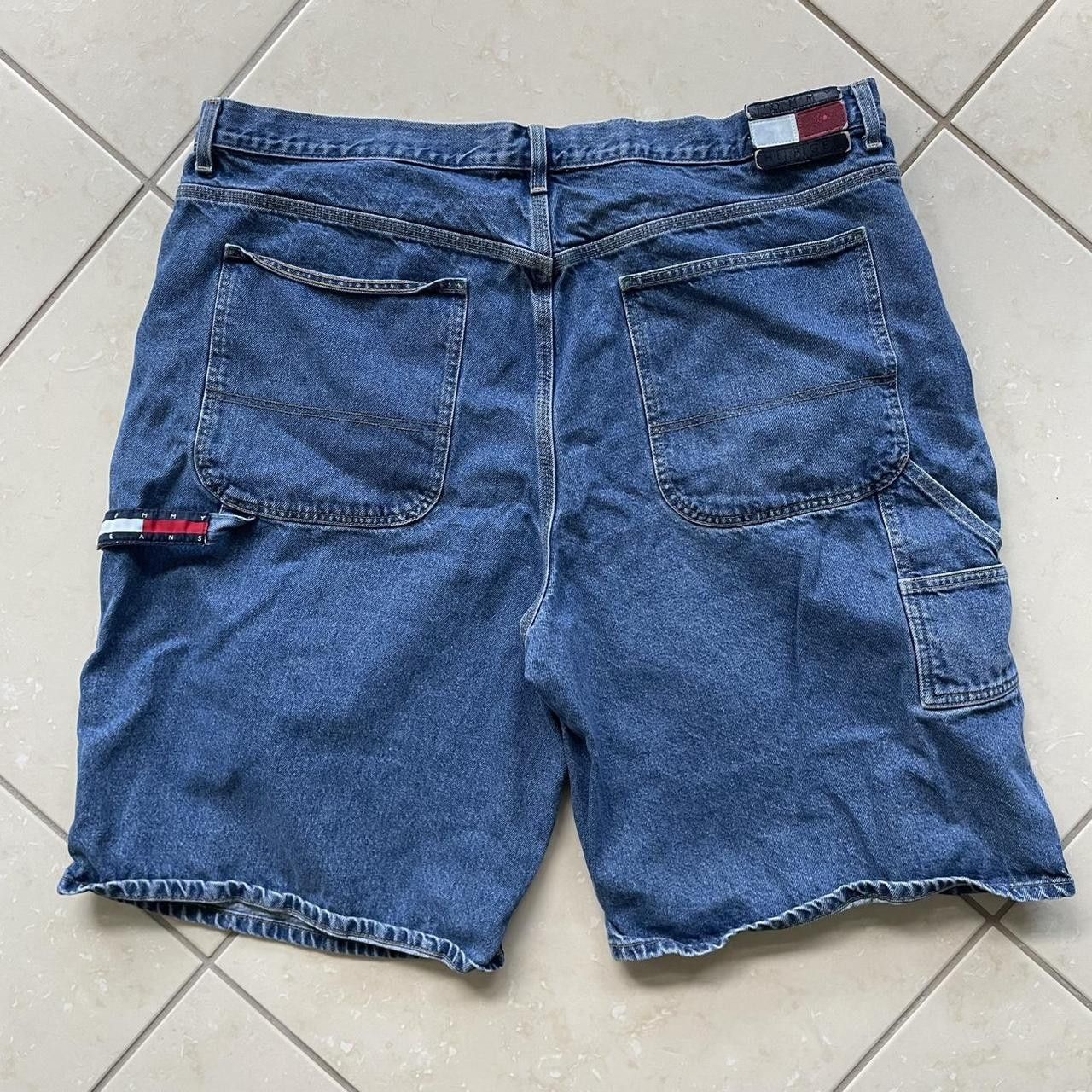 Tommy Hilfiger Vintage Y2K 90's Tommy Baggy Wide Carpenter Jean Shorts Size US 44 / EU 60 - 1 Thumbnail