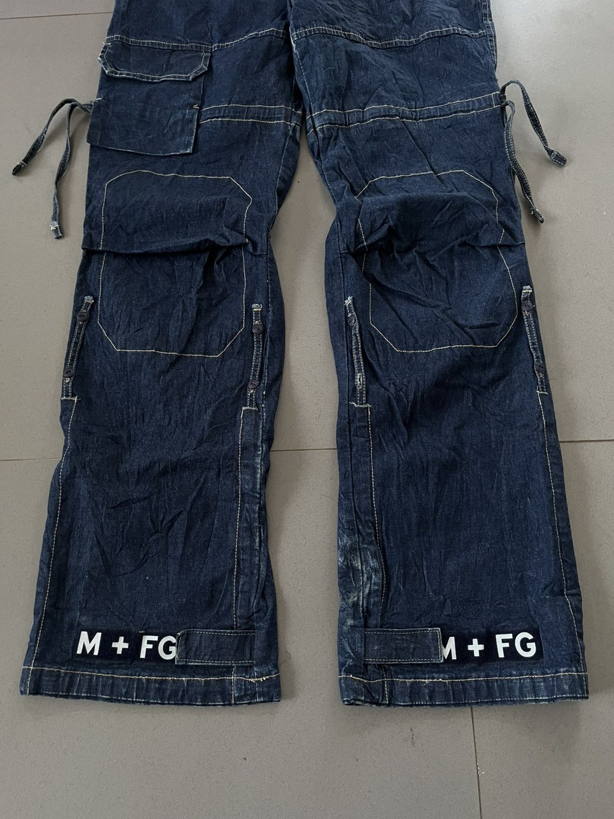 Marithe + Francois Girbaud MARITHE FRANCOIS GIRBAUD BONDAGE DENIM PANTS MULTI POCKET Size US 32 / EU 48 - 5 Thumbnail