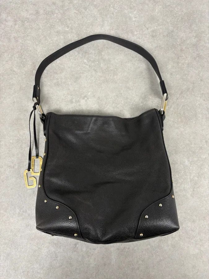 Dolce & Gabbana 2000s Dolce & Gabbana Black Studded Leather Shoulder Bag Size ONE SIZE - 1 Thumbnail