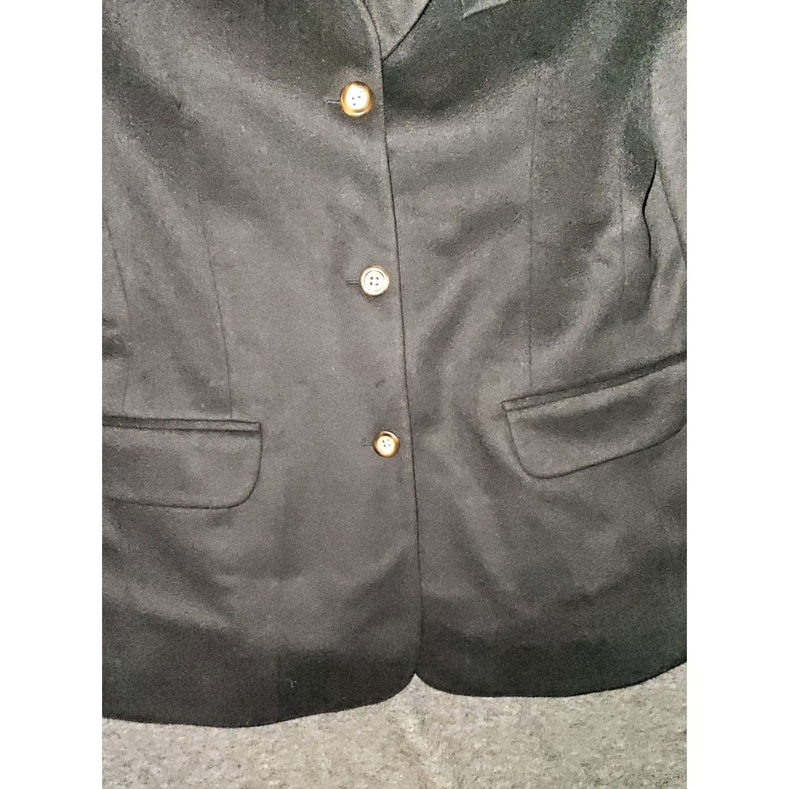Vintage VINTAGE L.L. Bean Blazer Womens 12R Black Wool Blend 3 Button Tailored Size XL / US 12-14 / IT 48-50 - 6 Thumbnail