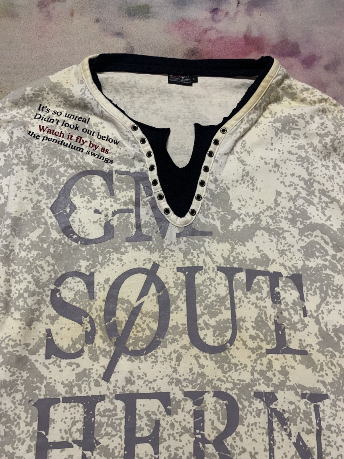 Hysteric Glamour Japanese Brand Badger Anarchy Mud Poem Double Layer Neck Size US M / EU 48-50 / 2 - 3 Thumbnail