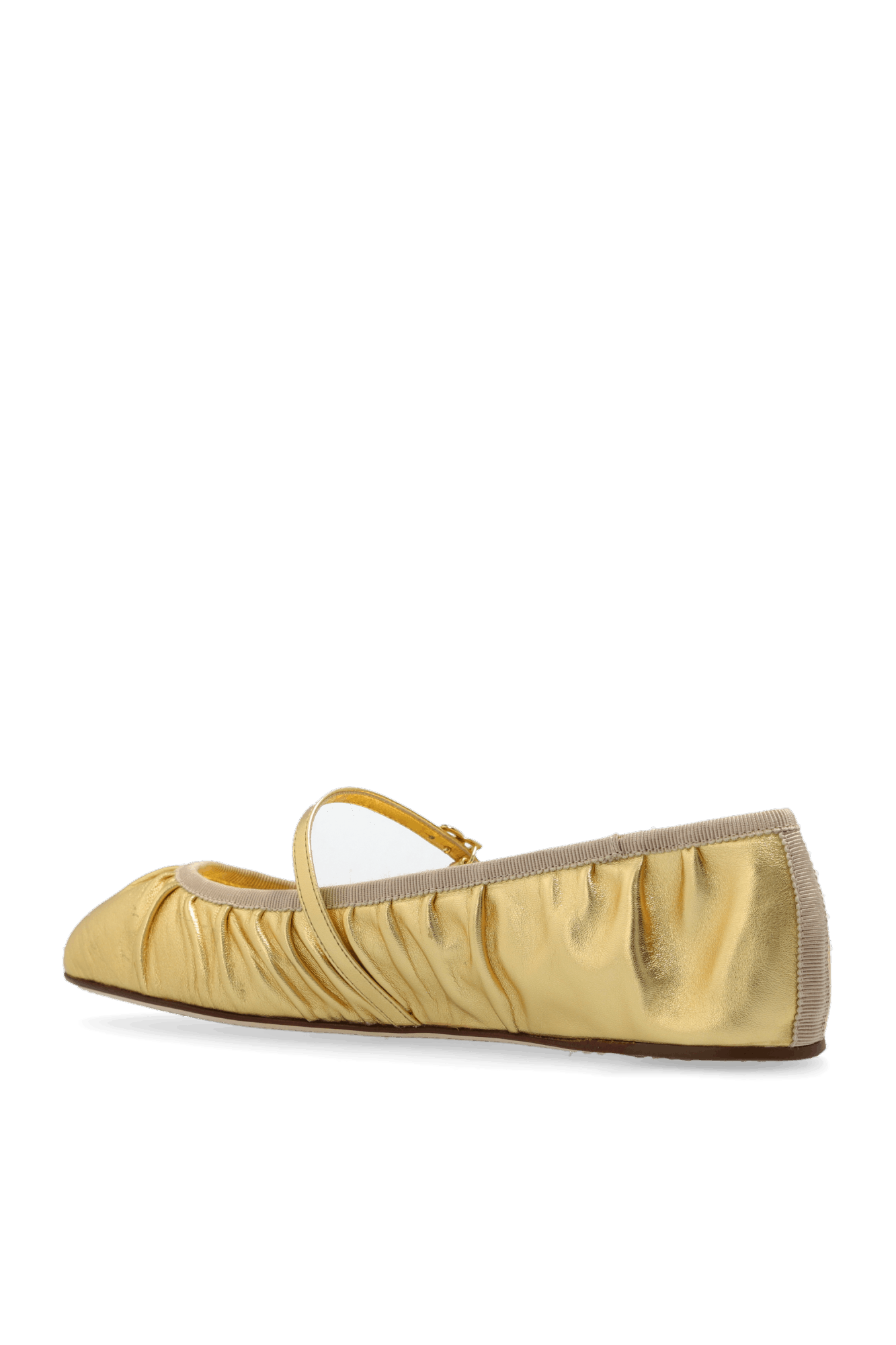 Dolce & Gabbana o1s22i1n0225 Vally Ballerina Flats in Gold Size US 8 / IT 38 - 5 Thumbnail