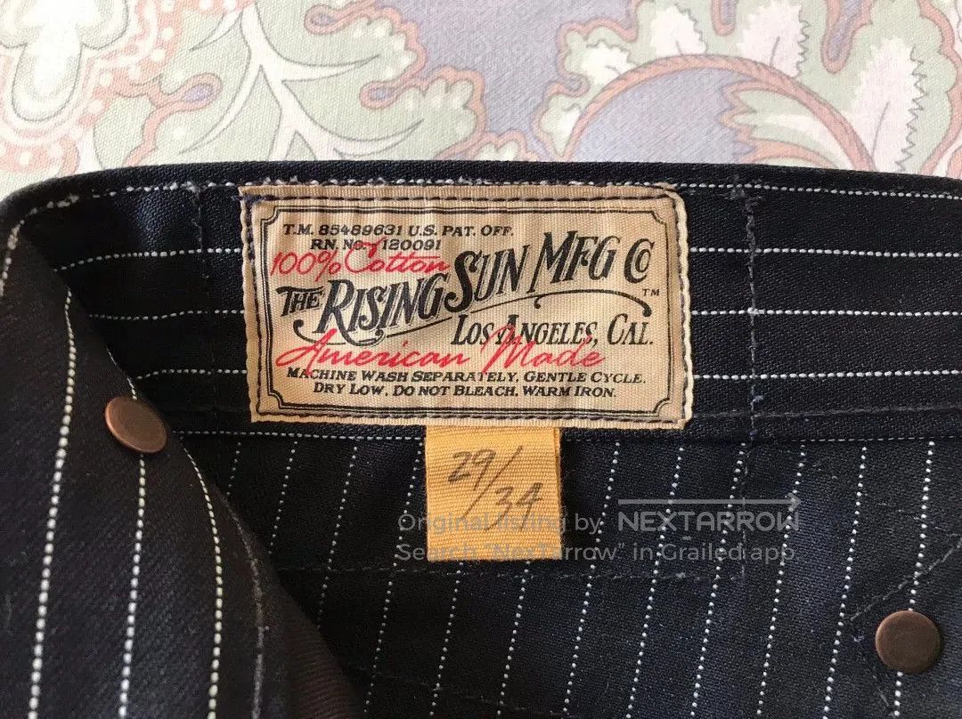 Rising Sun & Co. Rising Sun Indigo Striped Work Pants. Size US 29 - 9 Thumbnail