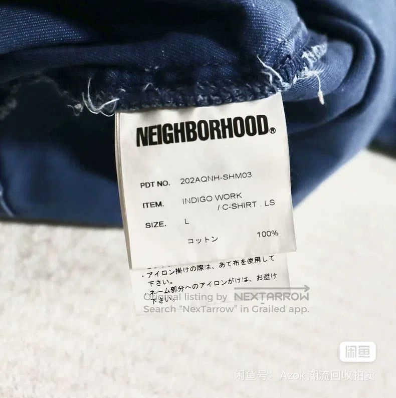 Neighborhood Neighborhood Indigo Dyed Shirt, Denim Shirt, Splashed and Size US L / EU 52-54 / 3 - 9 Thumbnail
