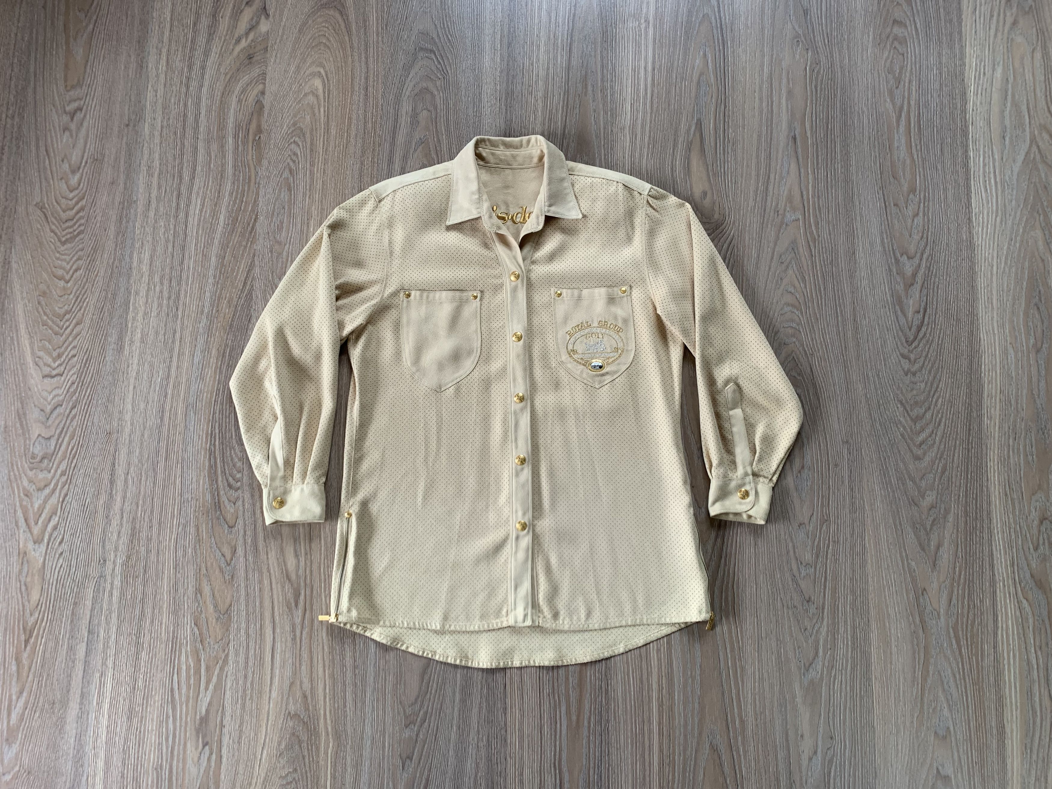 Designer × Vintage Vintage Perforated Golf Shirt Cris Devi Size US L / EU 52-54 / 3 - 1 Thumbnail