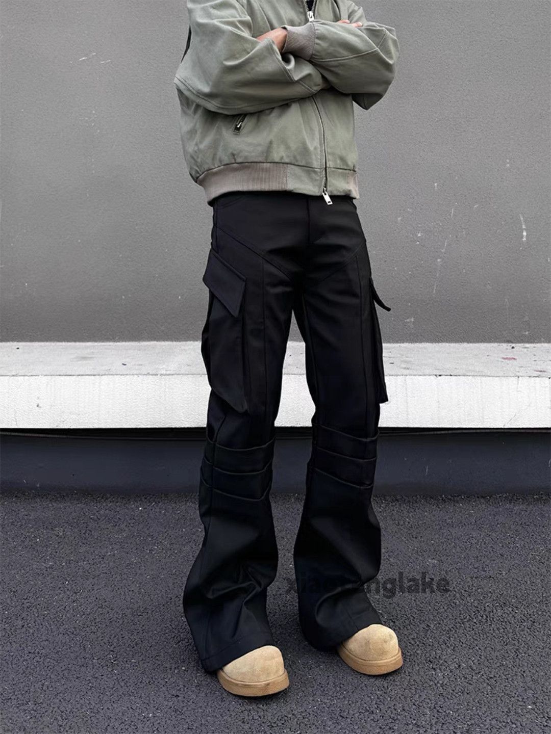 Designer × Japanese Brand × Vintage utility outdoor pleated yuppie bootcut tactical cargo pants Size US 28 / EU 44 - 2 Thumbnail