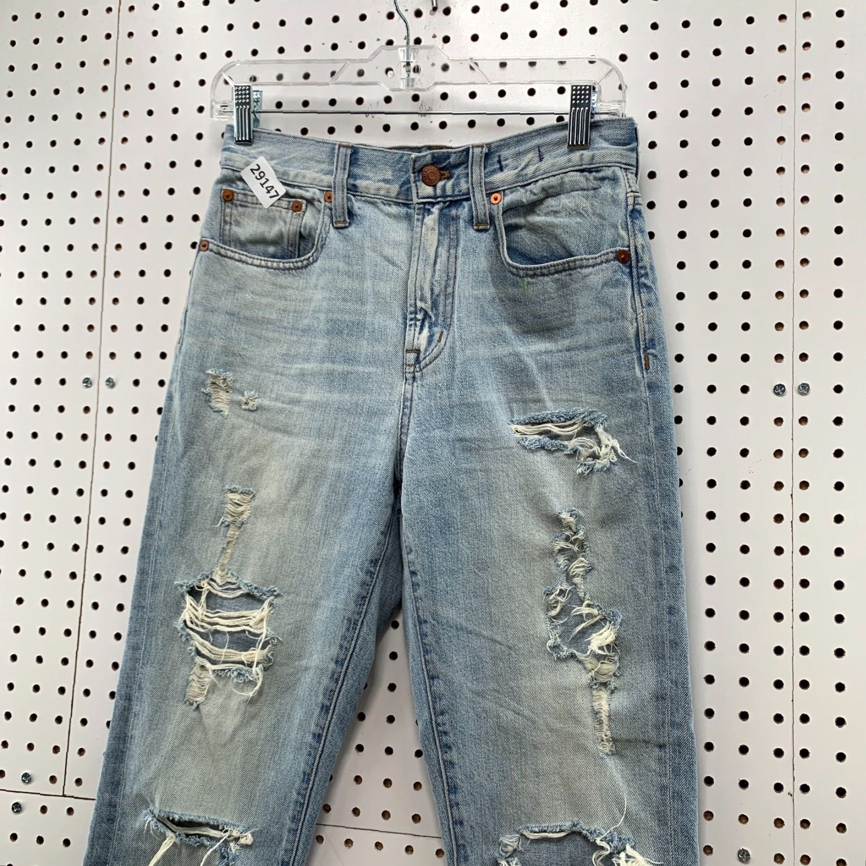 Madewell VINTAGE Madewell Perfect Vintage Jean Denim Womens Size 25 Distressed 27x26.5 Size 42" / US 20 - 4 Thumbnail