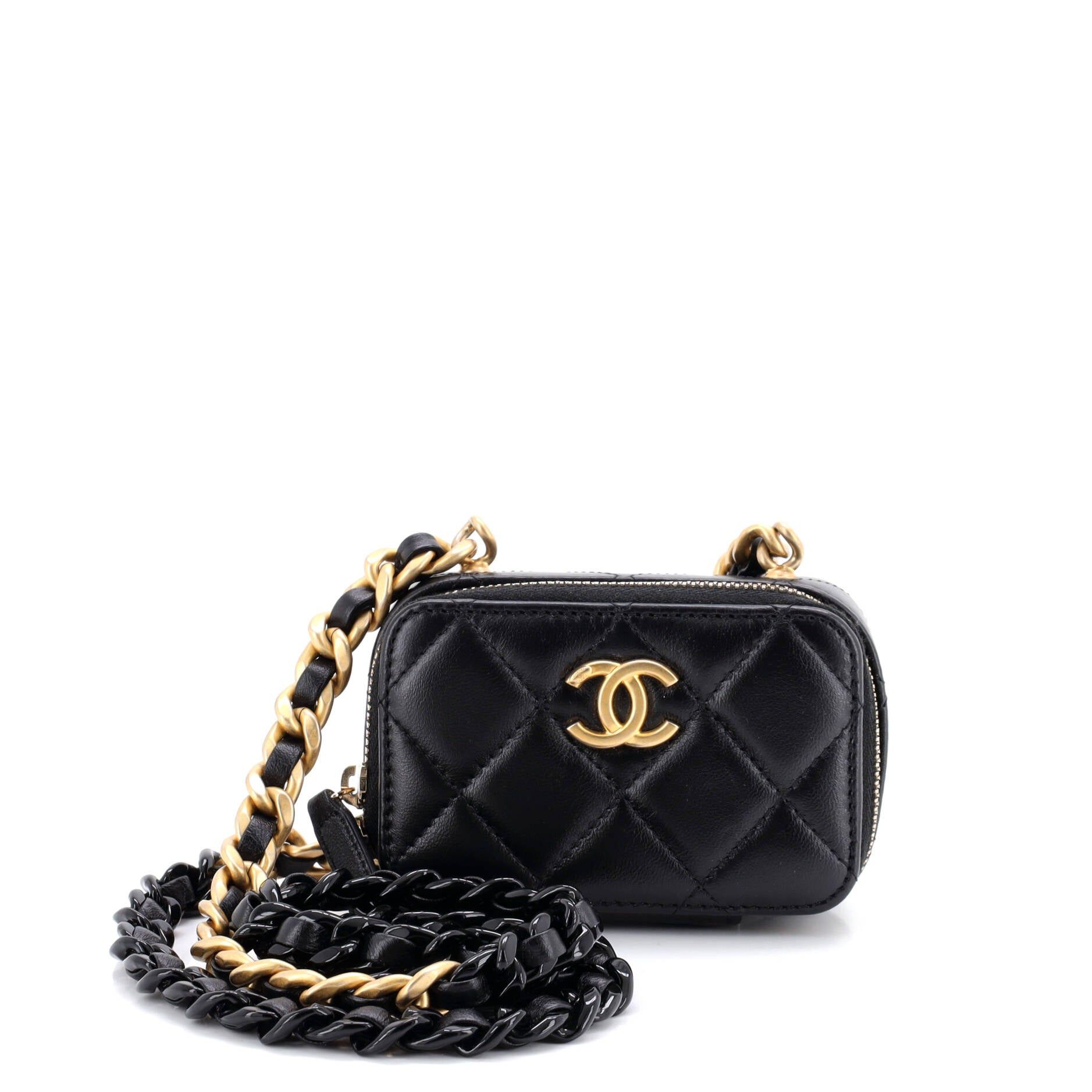 Chanel Lacquered Metal CC Zip Around Card Holder on Chain Size ONE SIZE - 1 Thumbnail