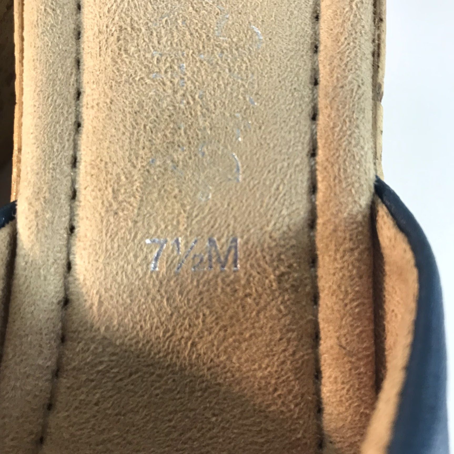 Vintage BELLA VITA Made in Italy Blue Leather Wedge Slides with Bow, Women's Size 7.5 M, Open Toe Size US 7.5 / IT 37.5 - 2 Thumbnail