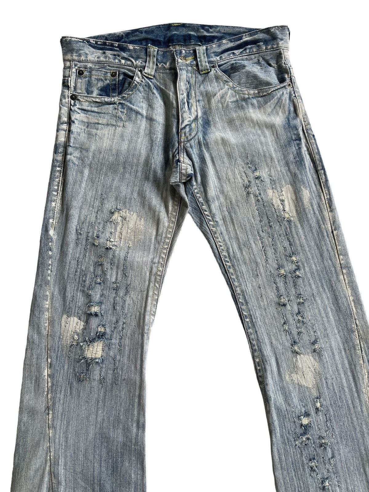 Japanese Brand Japanese Crazy Flare Ripped Distressed LGB Style Denim Size US 34 / EU 50 - 6 Thumbnail