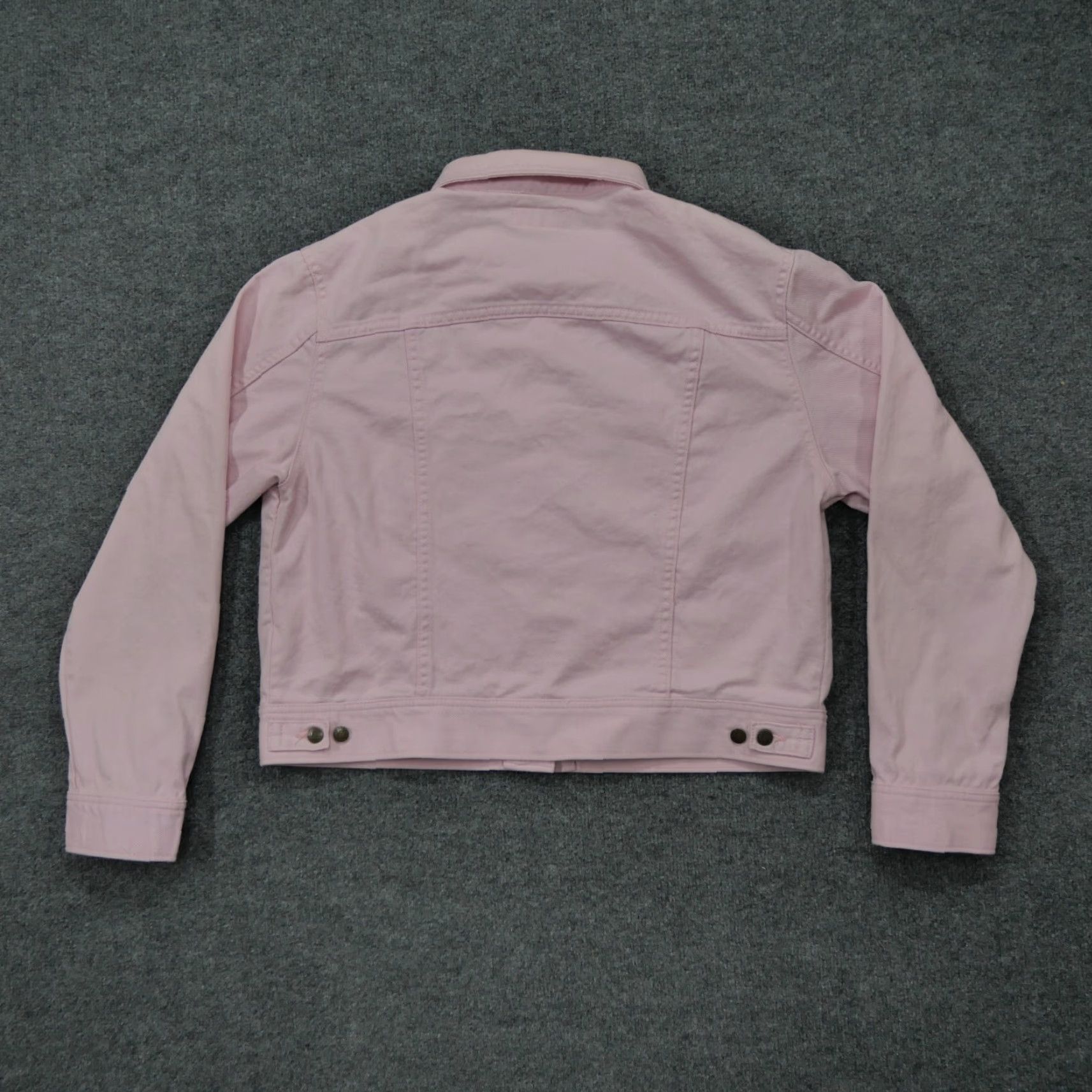 Lee VINTAGE Lee Jacket Womens XL Pink Breast Cancer Ribbon Casual Denim Short Sleeve Jacket Size 40" / US 18 - 7 Thumbnail