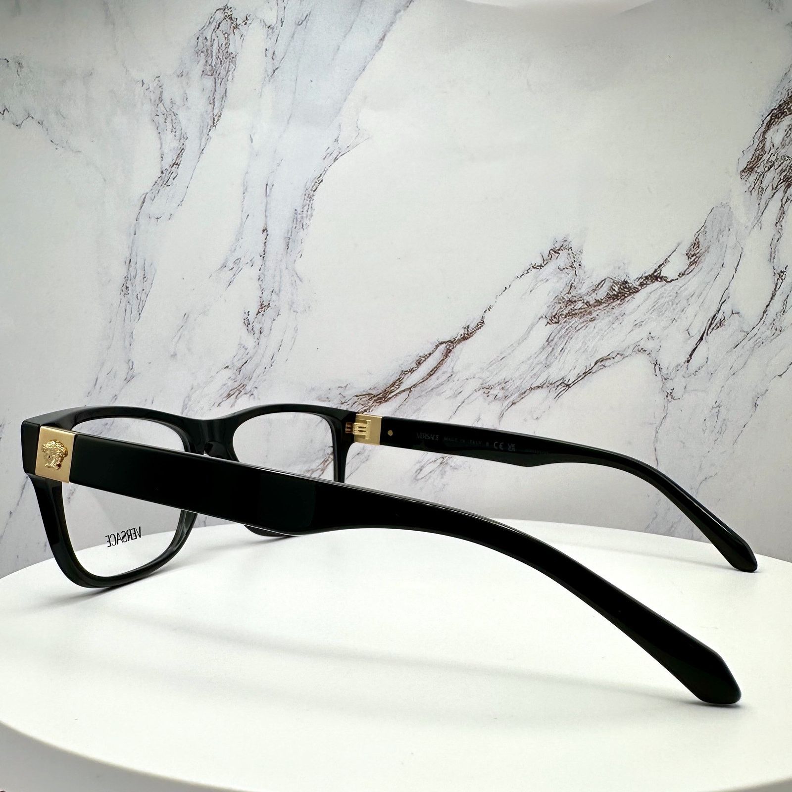 Versace New VERSACE Eyeglasses Black Square Gold Medusa Versace Size ONE SIZE - 8 Thumbnail