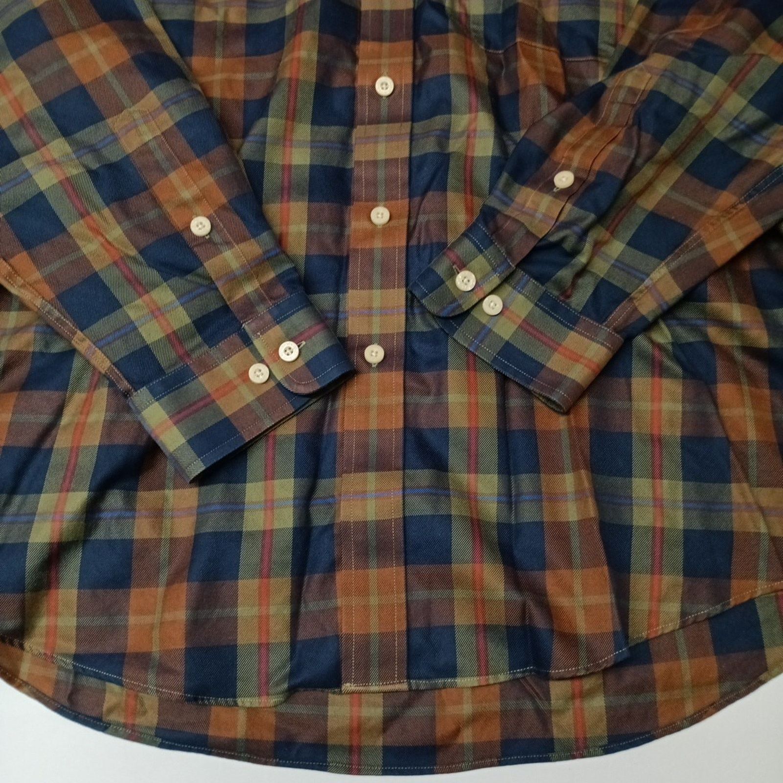 Orvis Orvis Plaid Shirt Men's Size 2XL Brown, Blue, Green Plaid Size US XXL / EU 58 / 5 - 2 Thumbnail