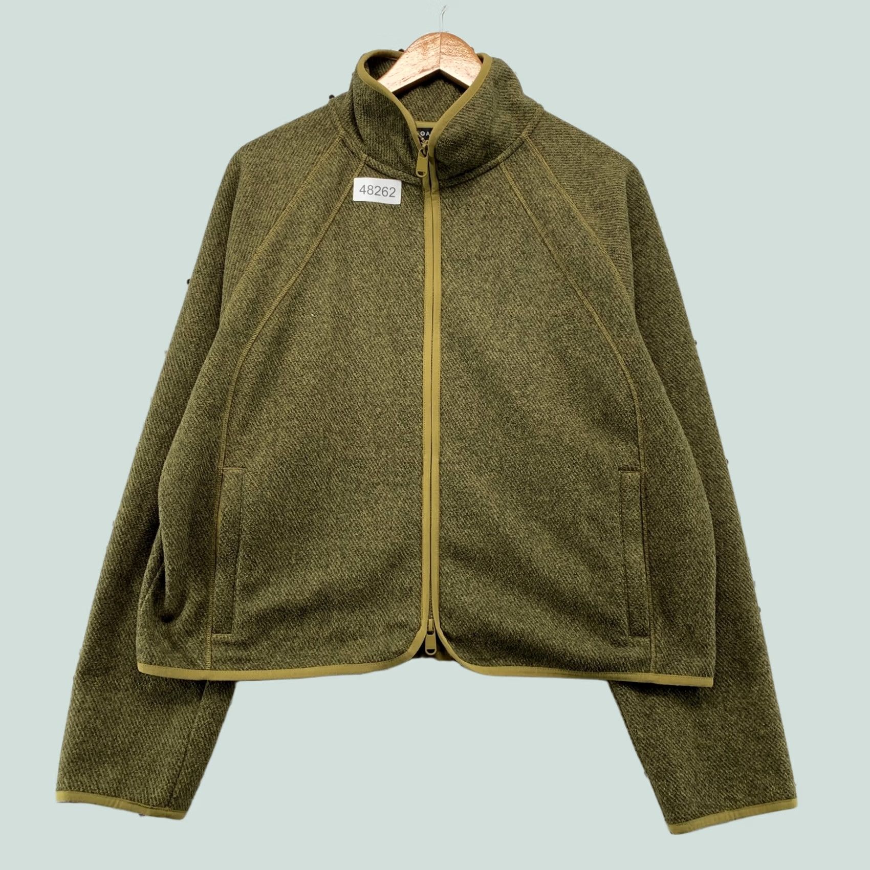 Athleta Athleta Fleece Zip Jacket Womens Large Olive Green Stroll Full Collared Size L / US 10 / IT 46 - 1 Thumbnail