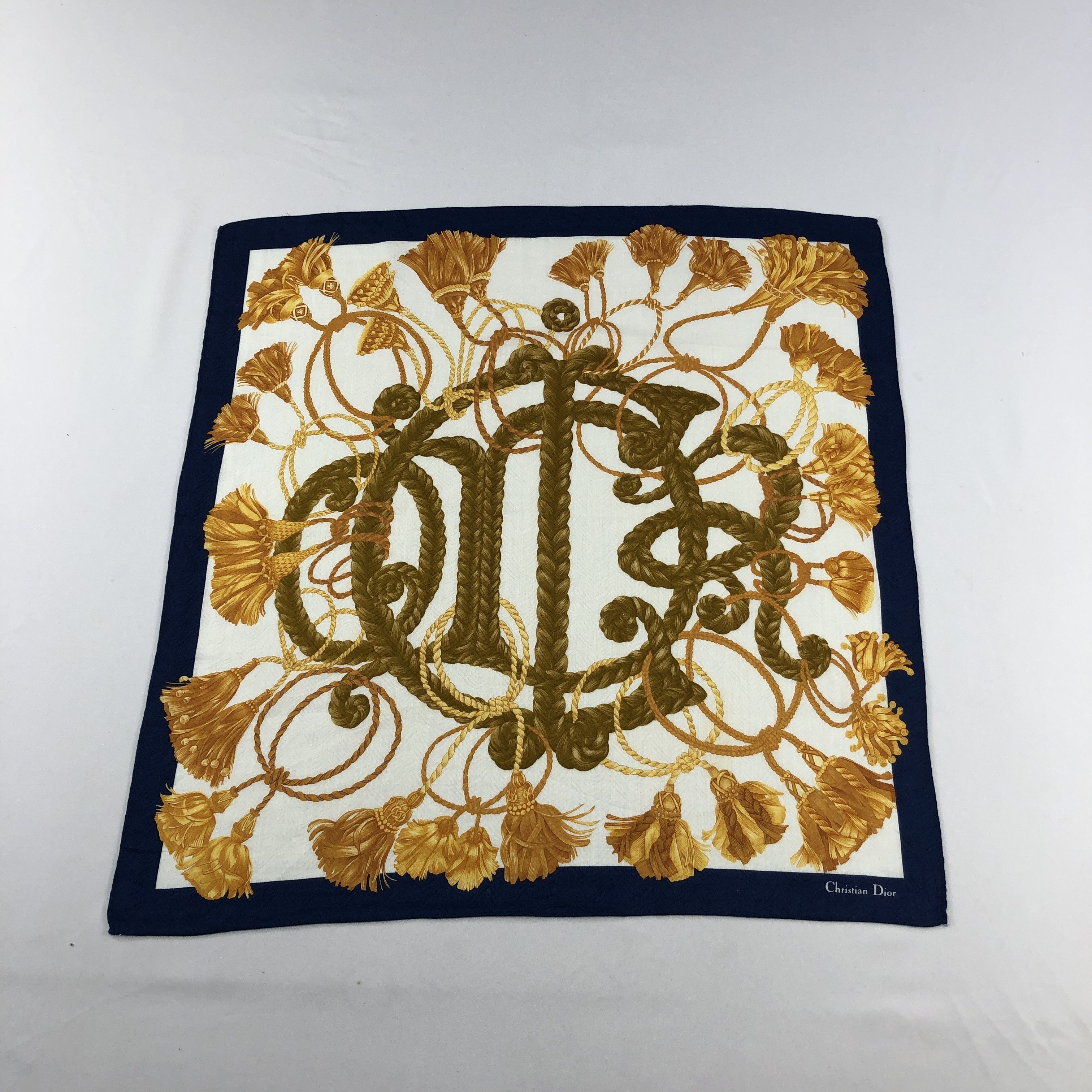 Christian Dior Monsieur Christian Dior Handkerchief Neckerchief Bandana H2863 Size ONE SIZE - 1 Thumbnail
