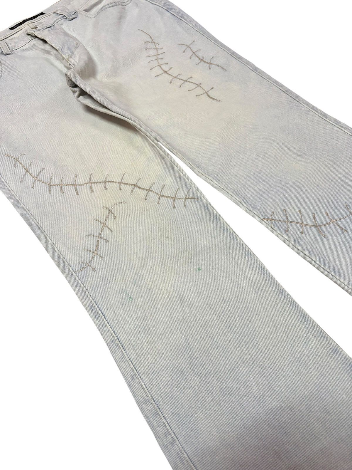 Japanese Brand × Samurai Jeans × Vintage 42 SAWARY Samurai Wound Hexagon Stitches Jeans Size US 30 / EU 46 - 4 Thumbnail