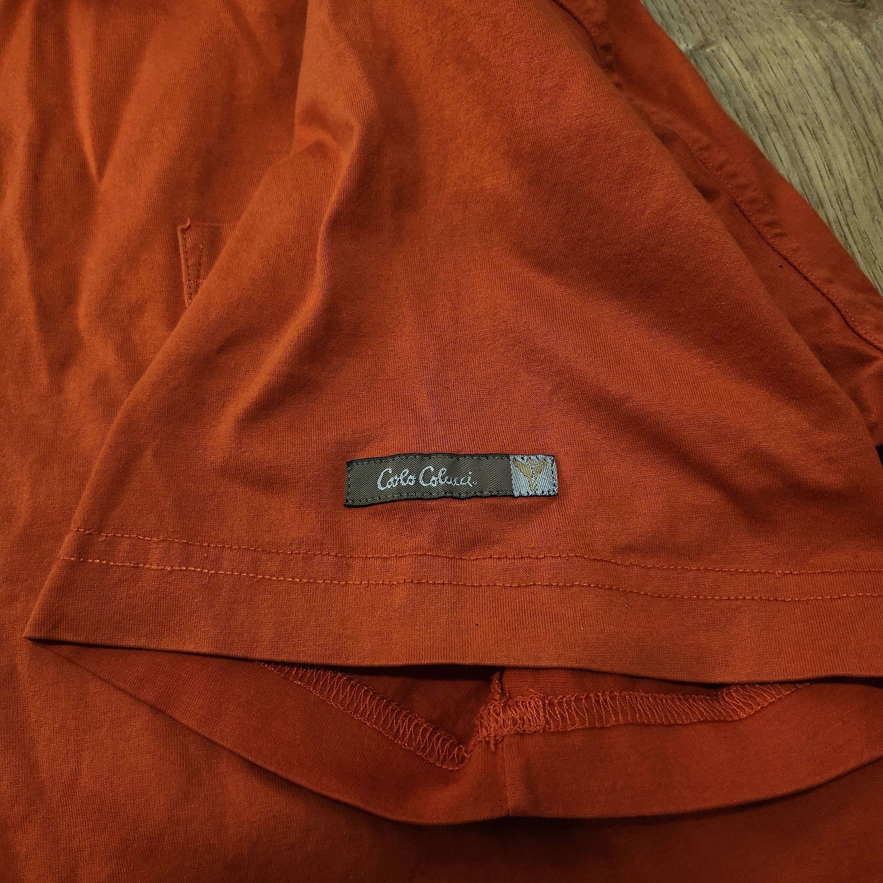 Carlo Colucci × Vintage Carlo Colucci Sport Polo Orange Size US XL / EU 56 / 4 - 3 Thumbnail