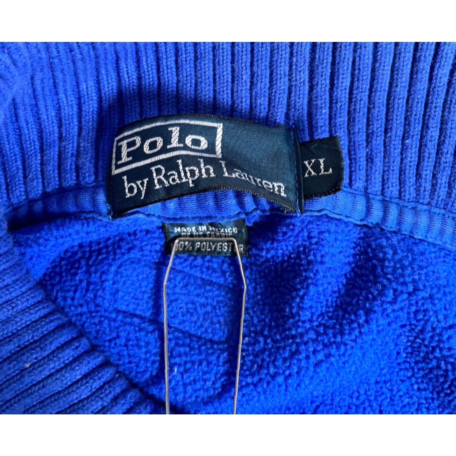 Polo Ralph Lauren VTG Polo Ralph Lauren 1/4 Zip Fleece Pullover Adult XL Blue Shield BadGe Emblem Polo RL Badge Emblem Clinton? Size US XL / EU 56 / 4 - 4 Thumbnail